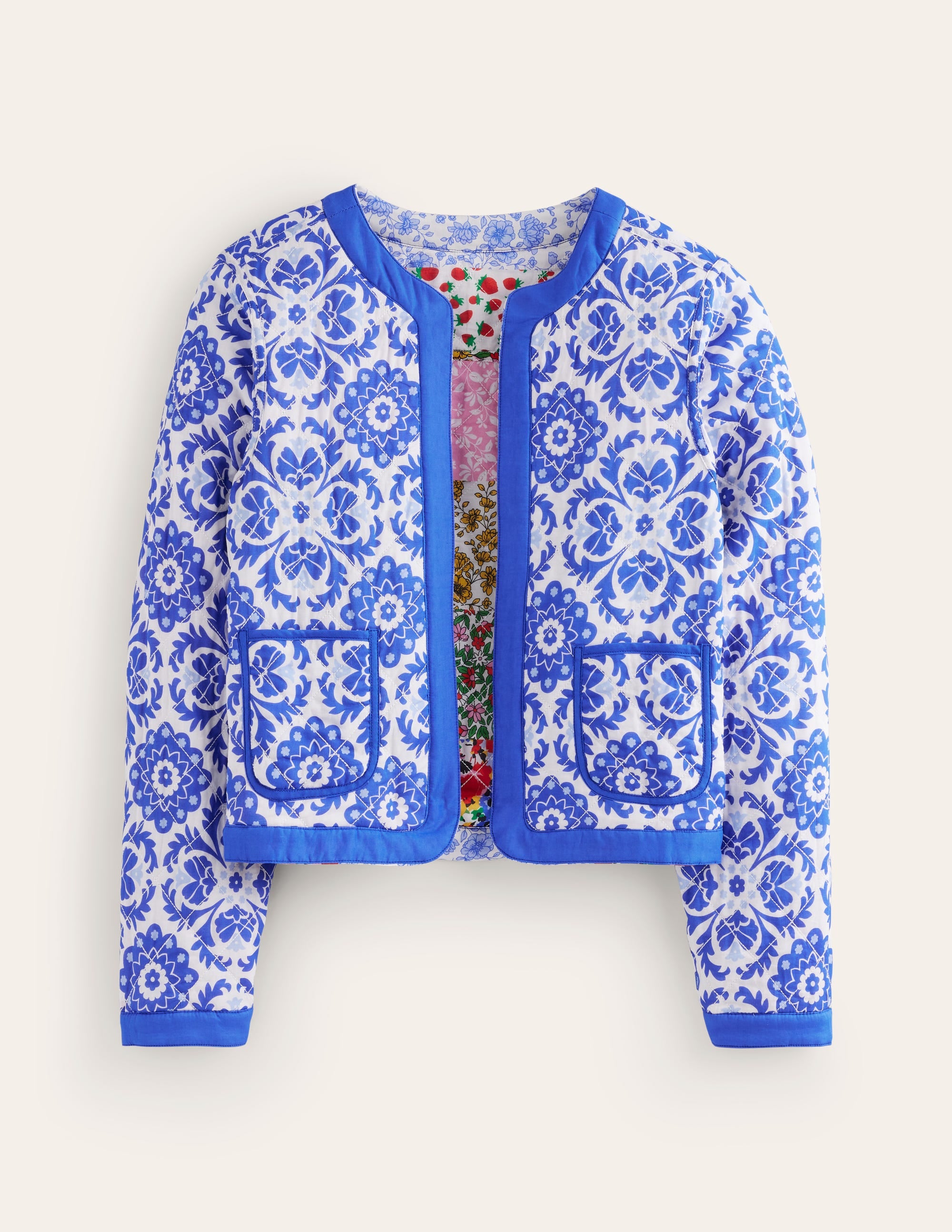 Quilted Reversible Jacket-Multi Floral - Image 6