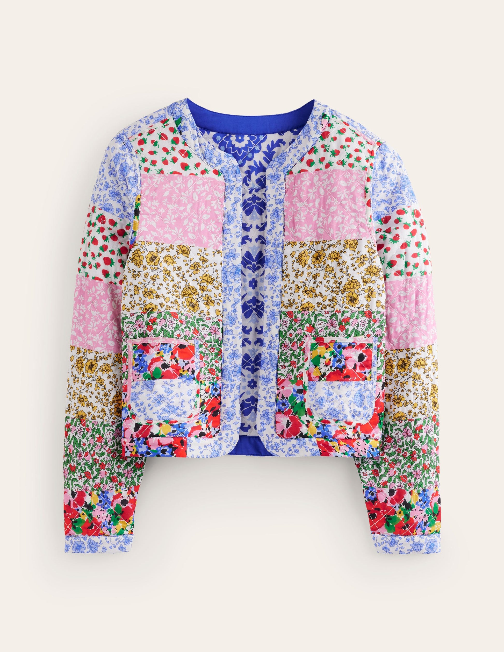 Quilted Reversible Jacket-Multi Floral-7