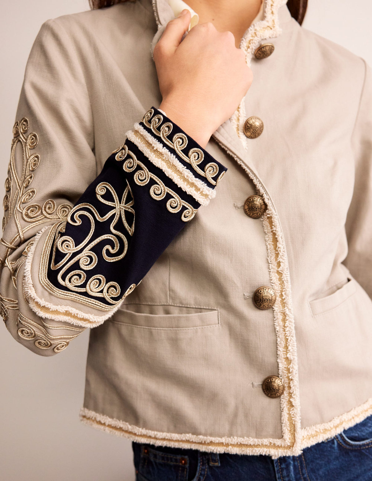 Greenwich Military Jacket-Light Khaki-3