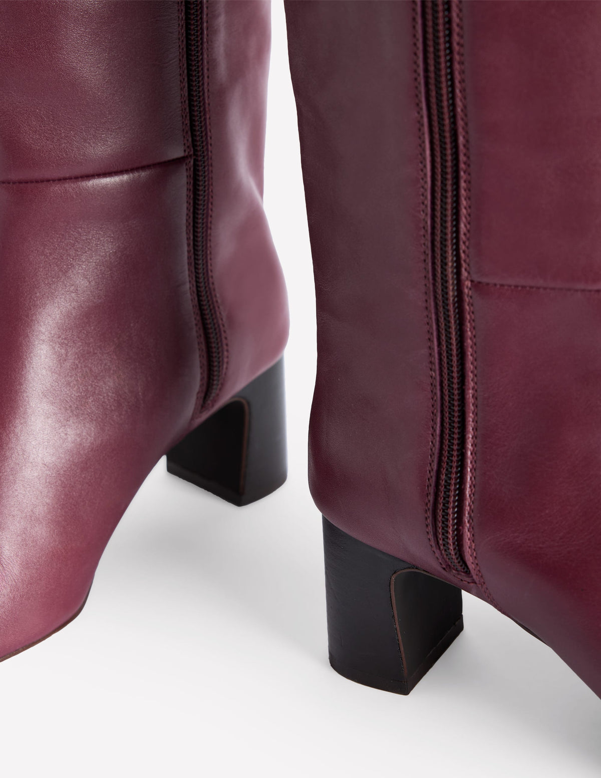Erica Knee High Leather Boots-Oxblood Leather-4