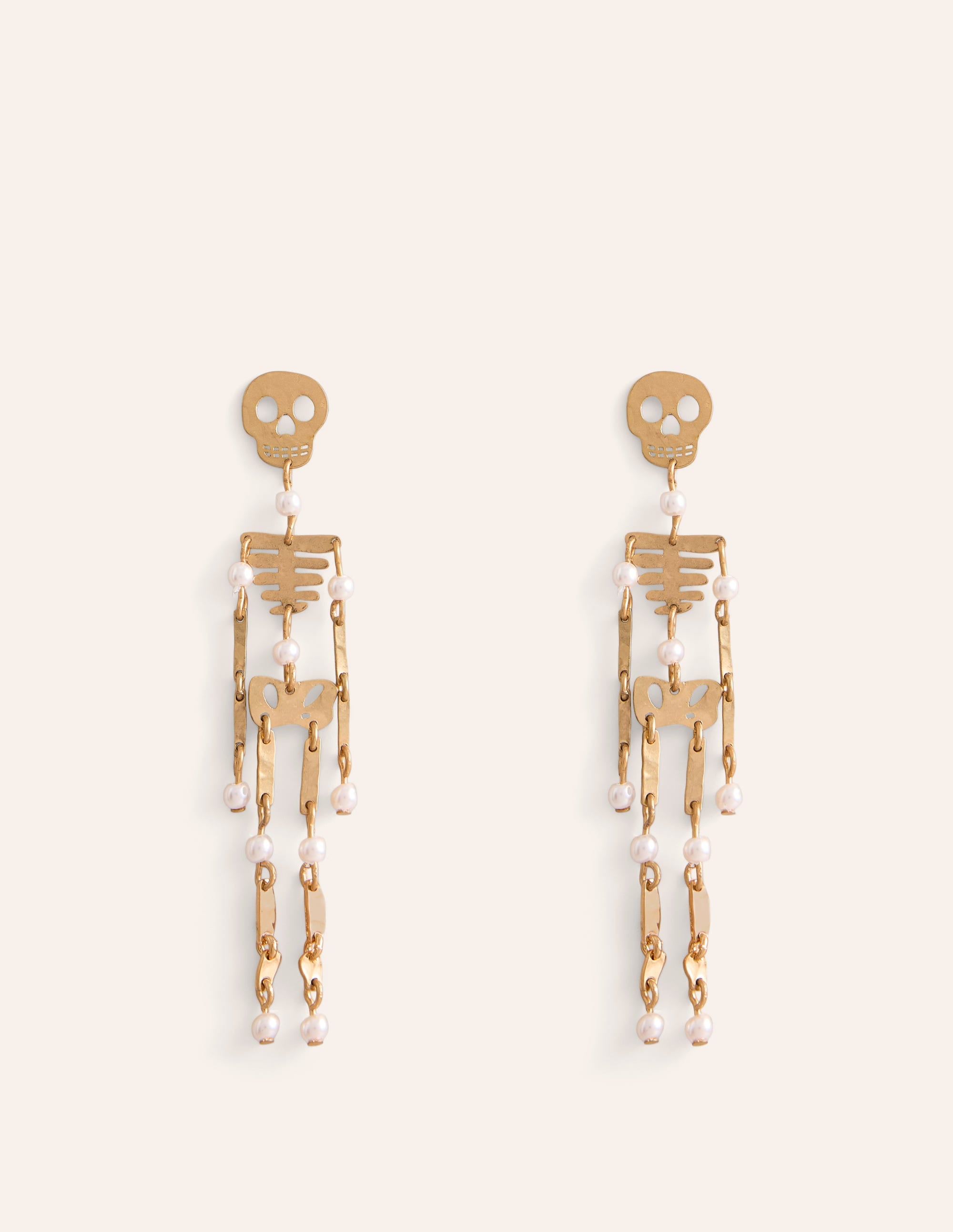 Metal Novelty Earrings-Skeleton - Image 2