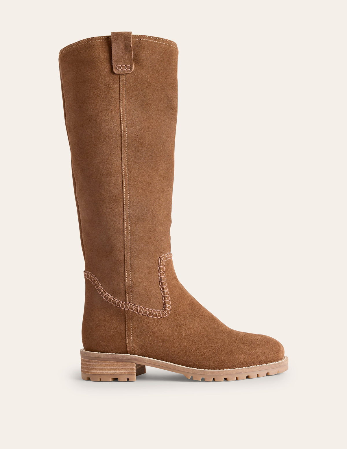 Bottes plates hauteur genou-Fauve-2