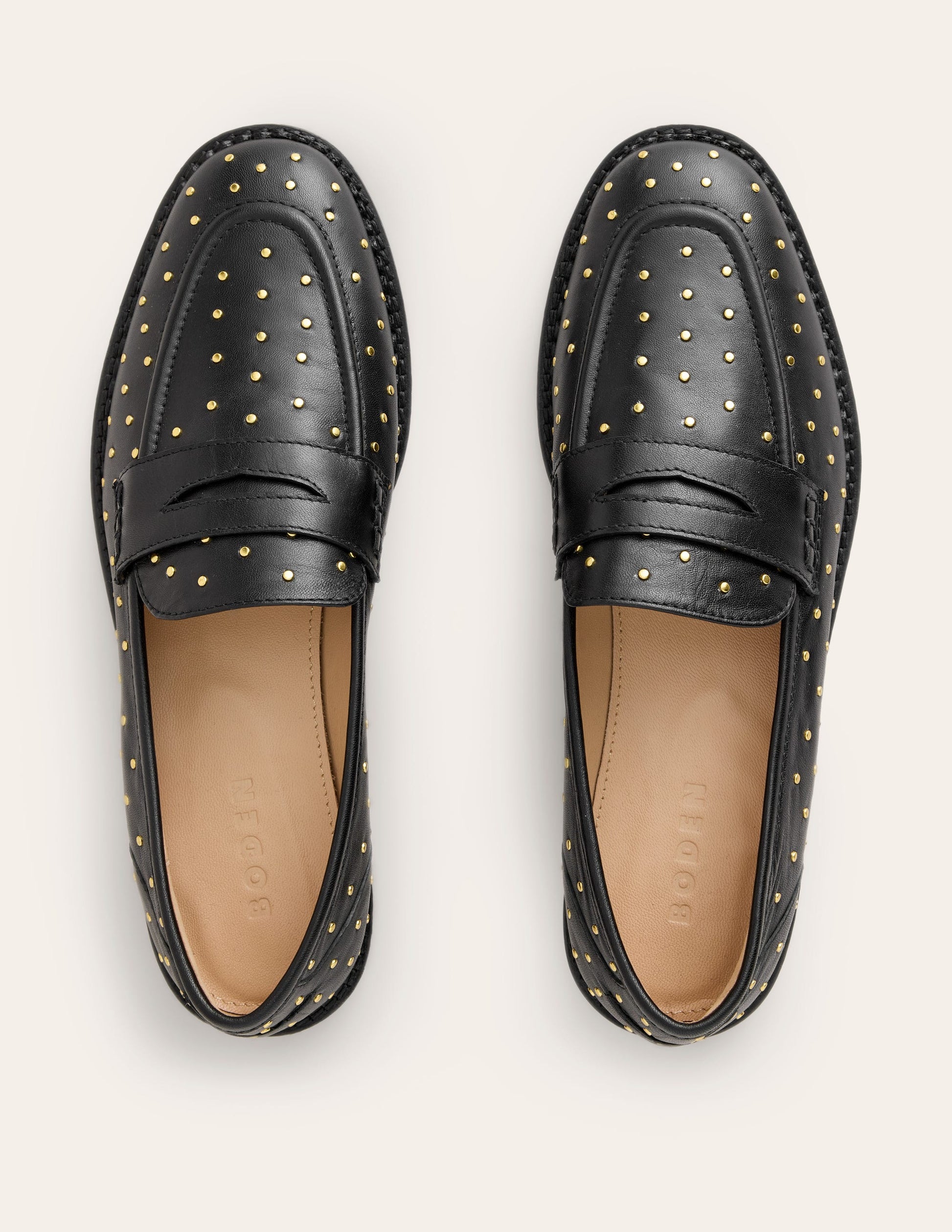 Nya Pennyloafer-Schwarze Nieten-6