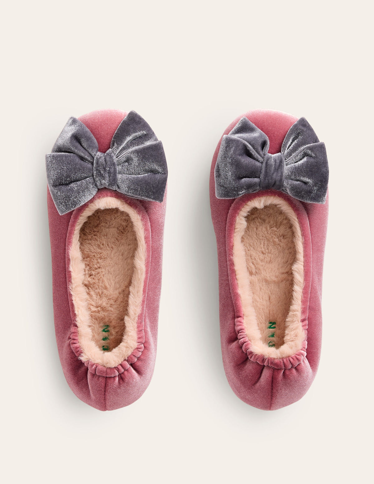 Slipper mit Schleife-Blasspink-5