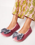 Slipper mit Schleife-Blasspink