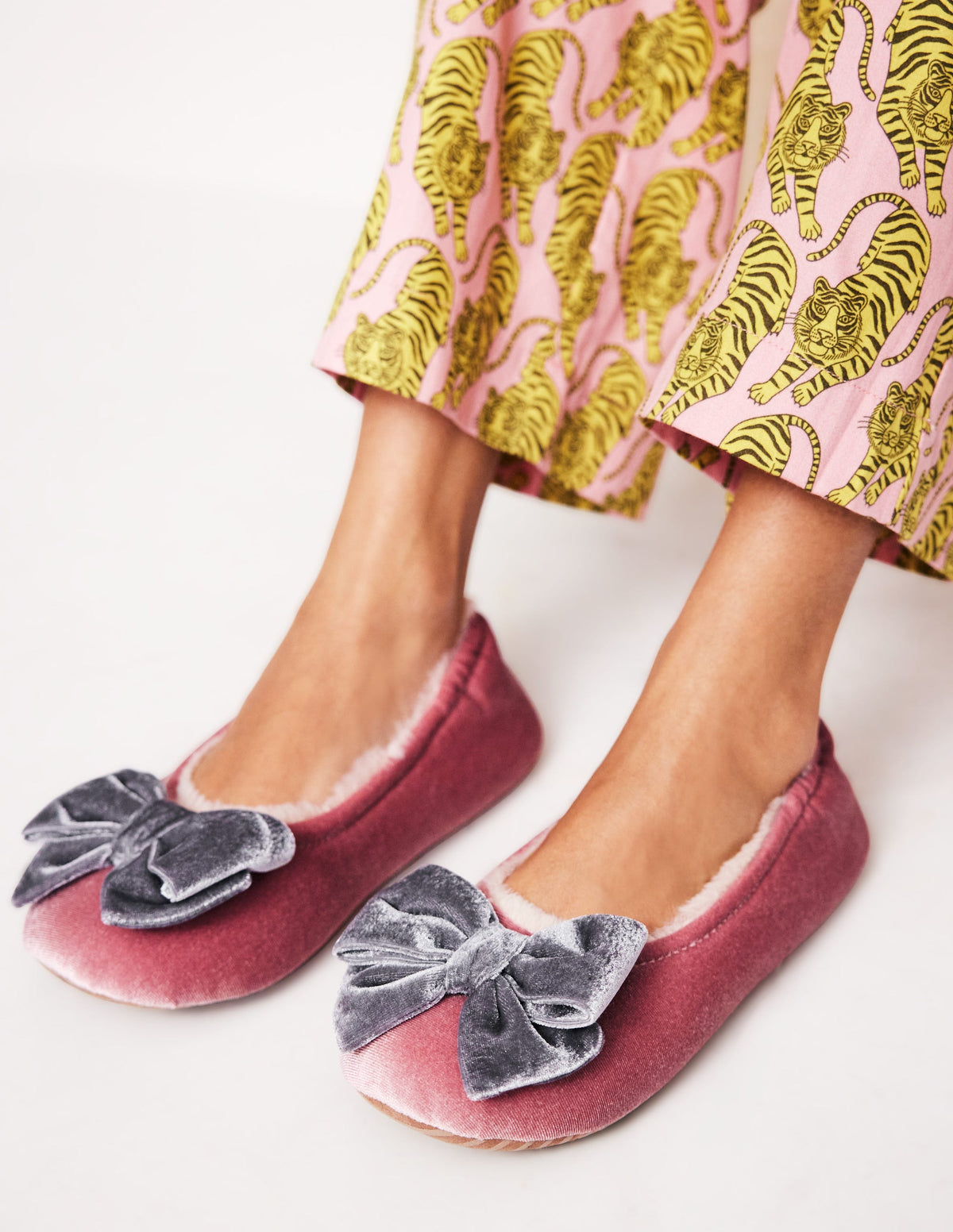Slipper mit Schleife-Blasspink - Image 1