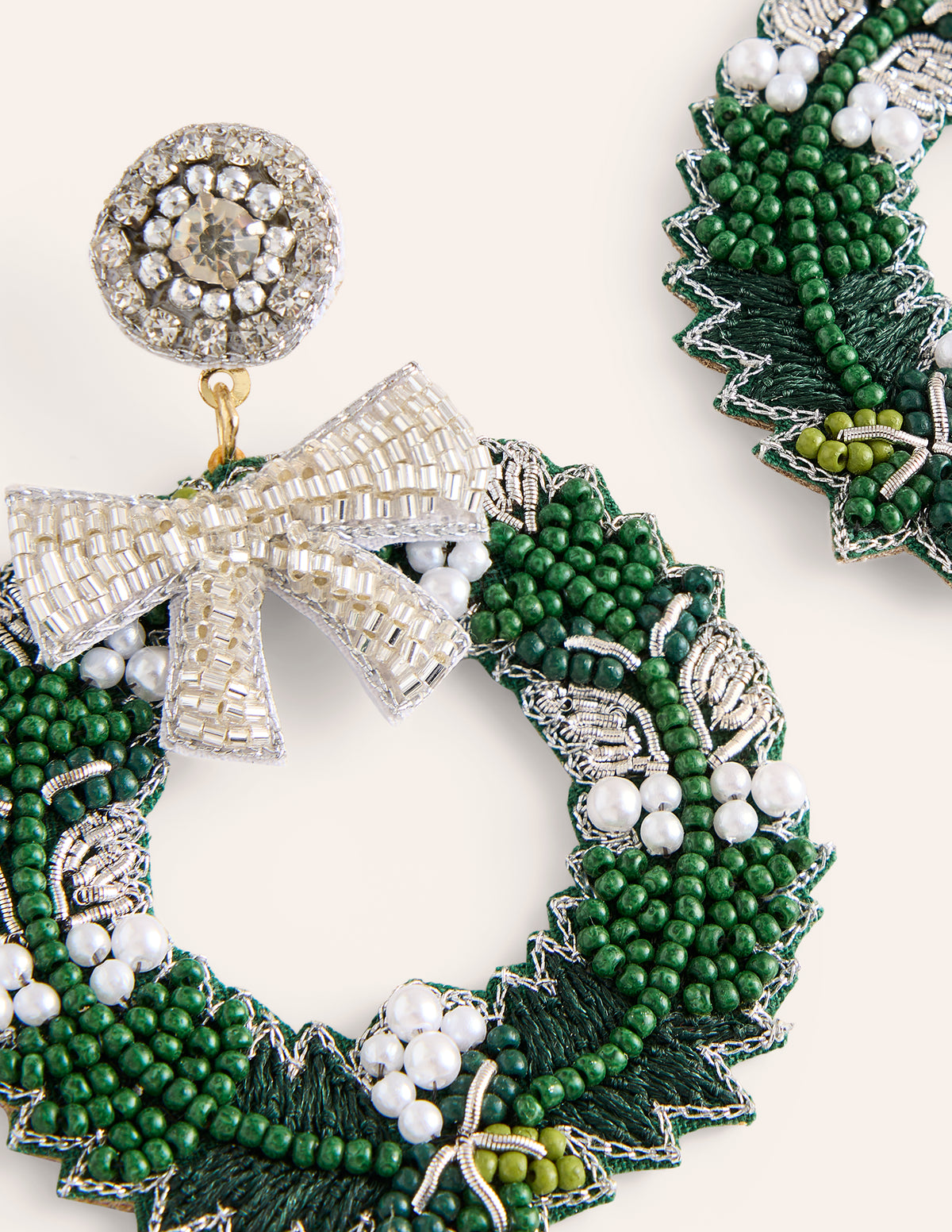 Novelty Christmas Earrings-Wreath - Image 4