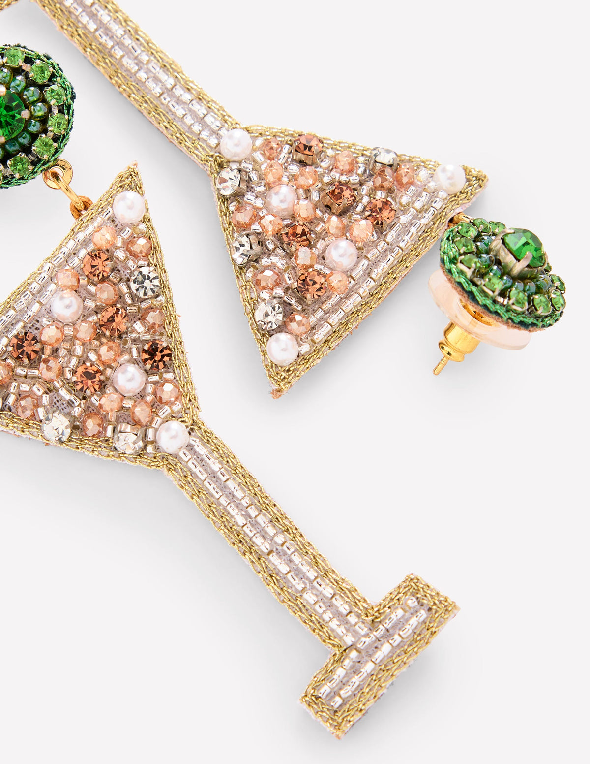 Novelty Christmas Earrings-Martini-3