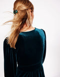 Haarspange mit großem Schmuckstein-Aquamarine