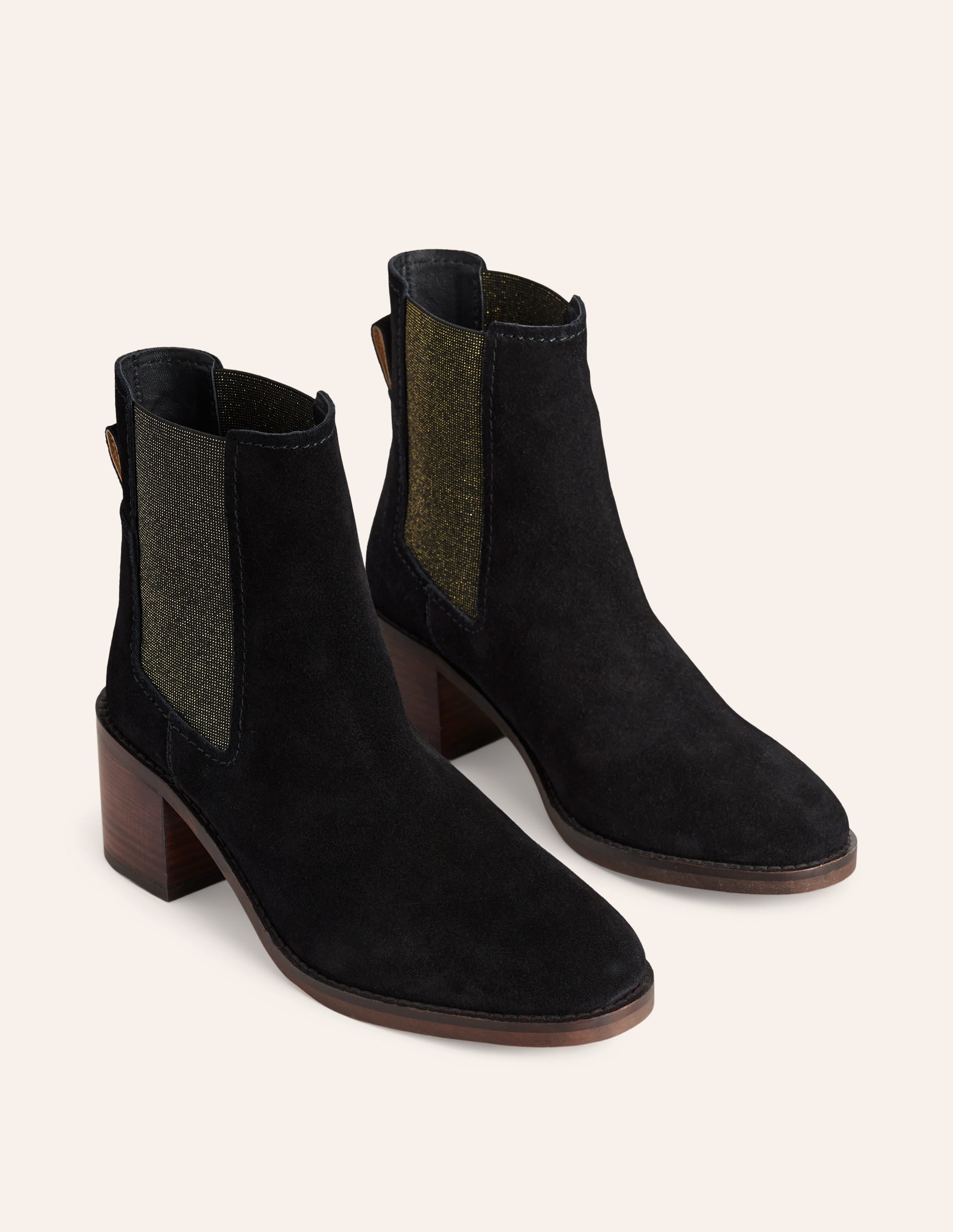 Chelsea-Stiefel mit Blockabsatz-Schwarz - Image 3
