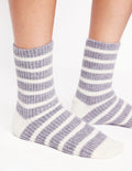 Kaschmir-Socken-Grau und Naturweiß