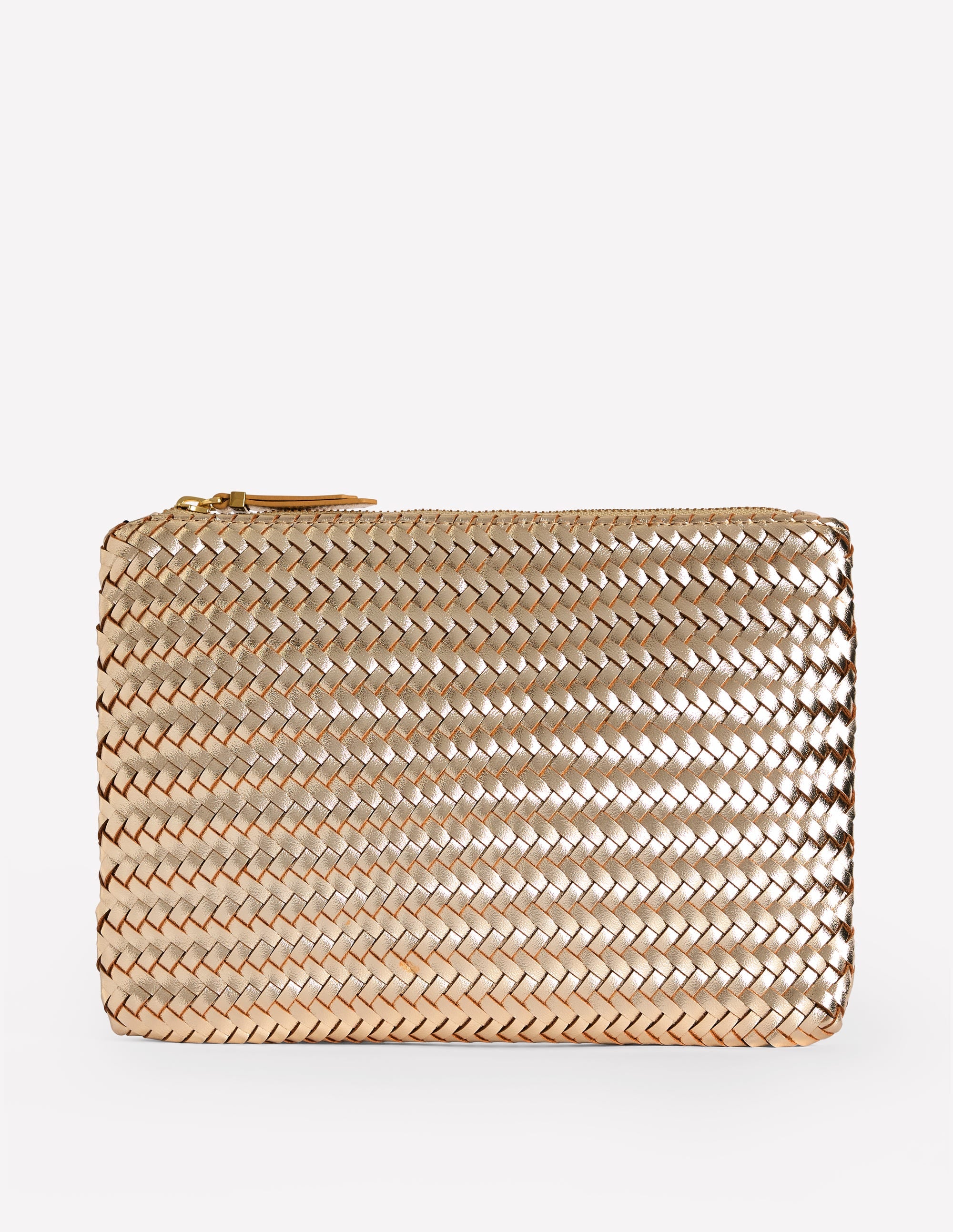 Pochette tissée métallisée-Or - Image 2