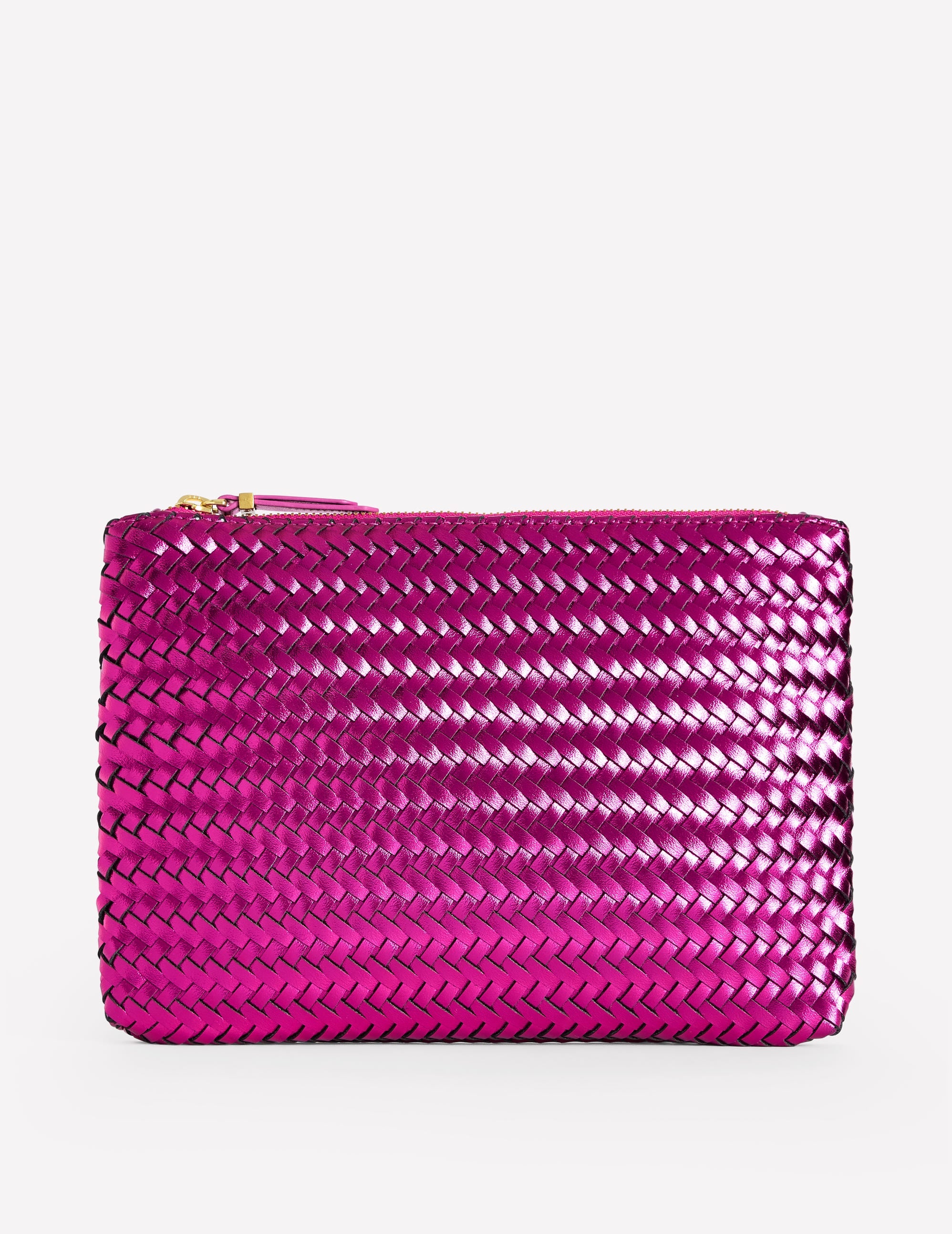 Pochette tissée métallisée-Rose Métallisé - Image 2