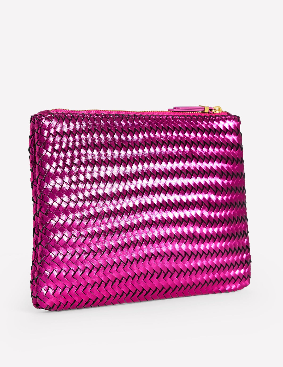 Pochette tissée métallisée-Rose Métallisé - Image 3