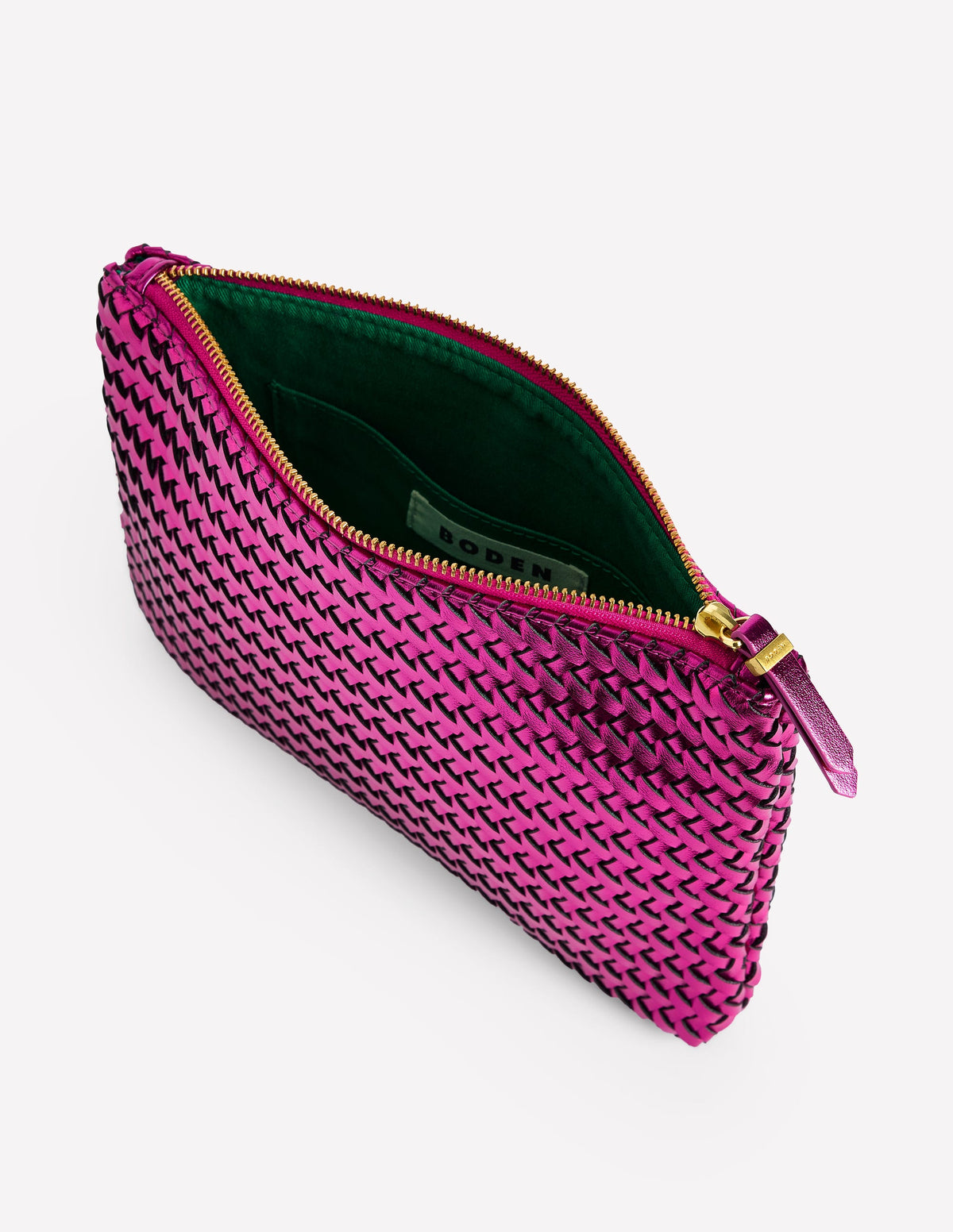 Pochette tissée métallisée-Rose Métallisé - Image 4