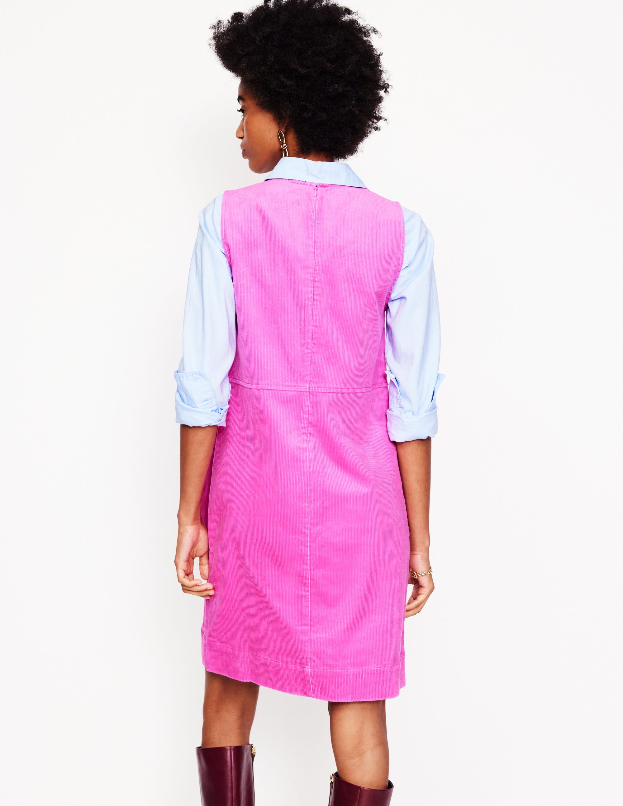 Pia Cord-Etuikleid-Magenta - Image 3