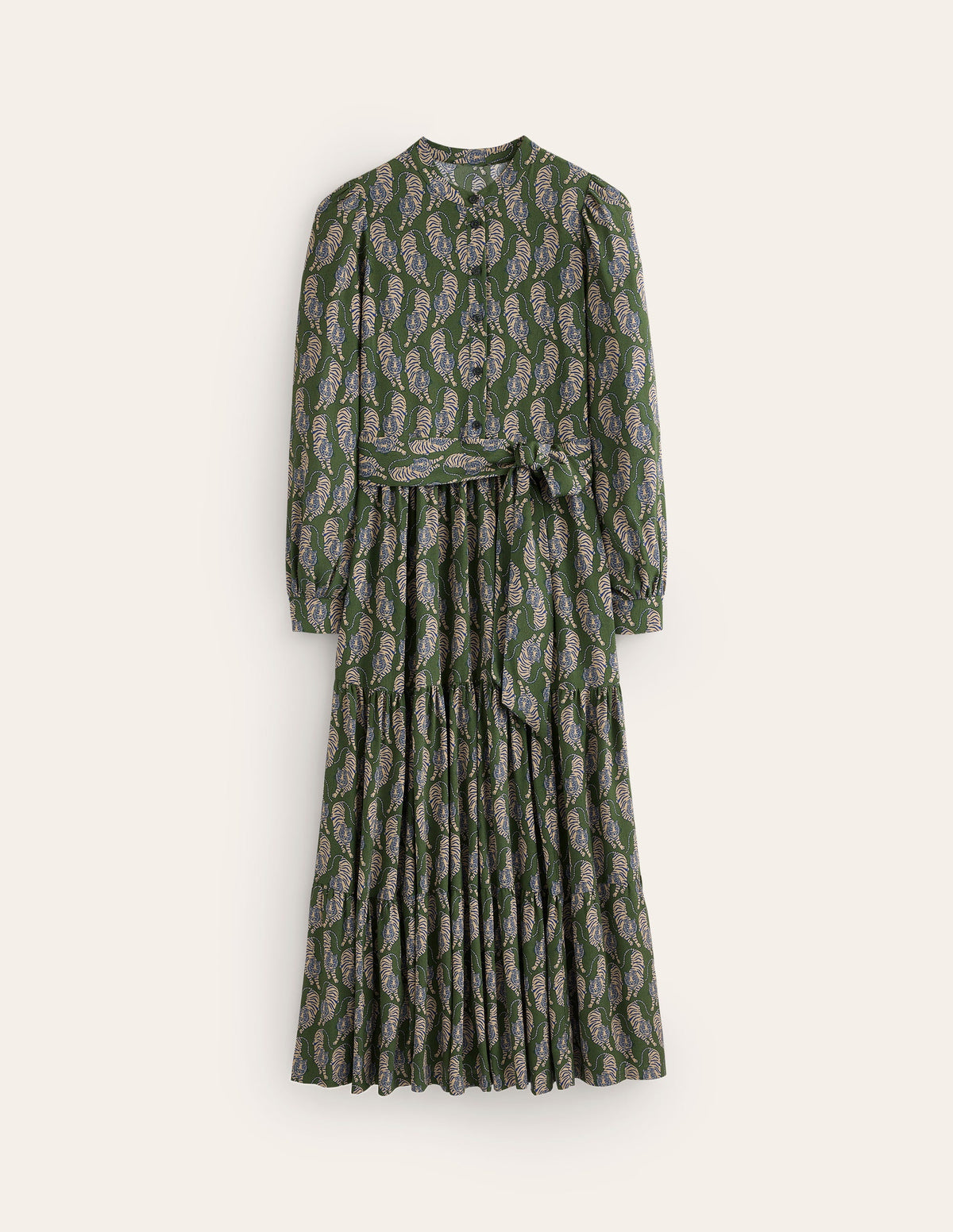 Alba Maxikleid aus Viskose-Schnittlauch, Tiger - Image 6