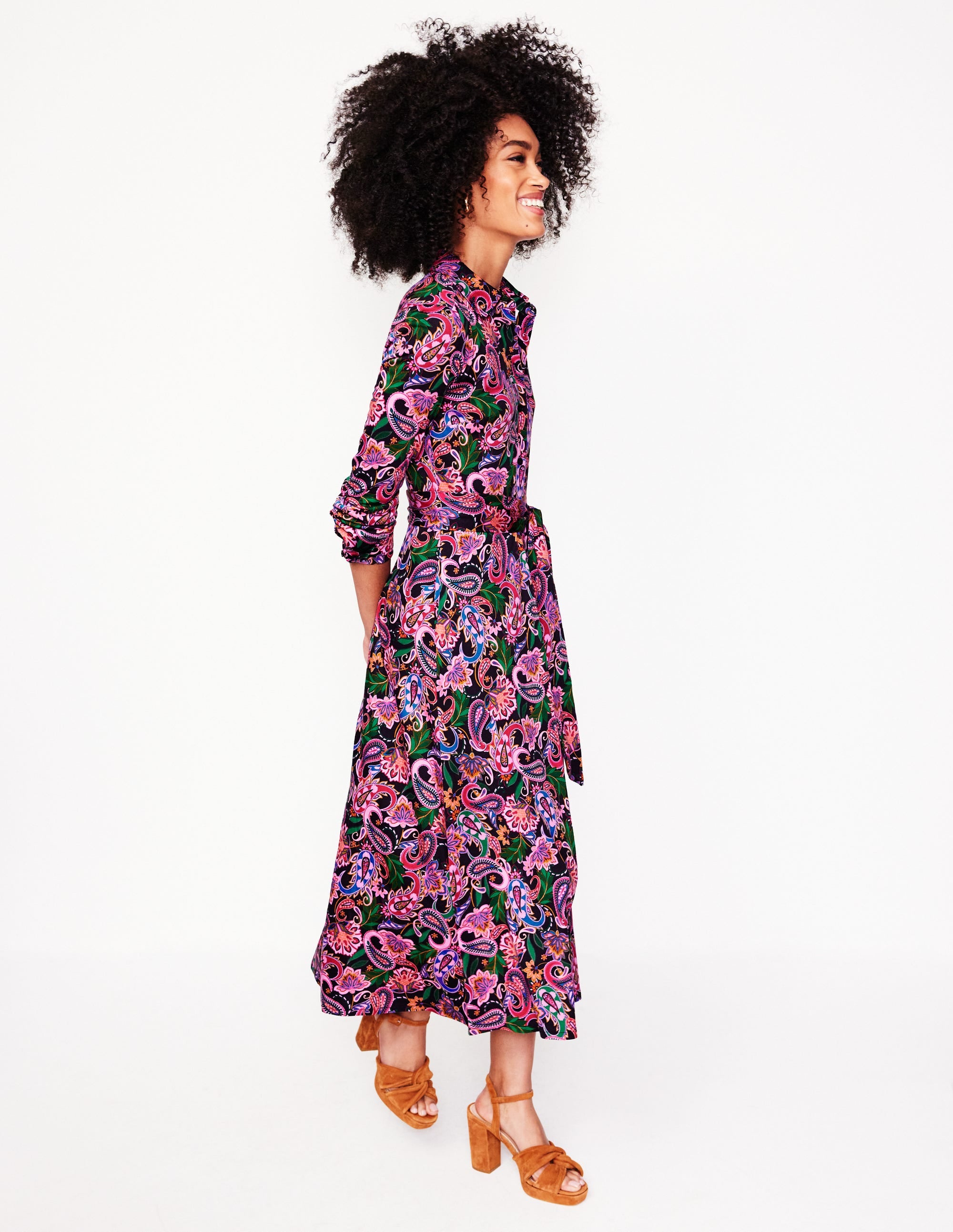 Robe-chemise Marcia en jersey-Multi, motif Paisley Fusion - Image 5