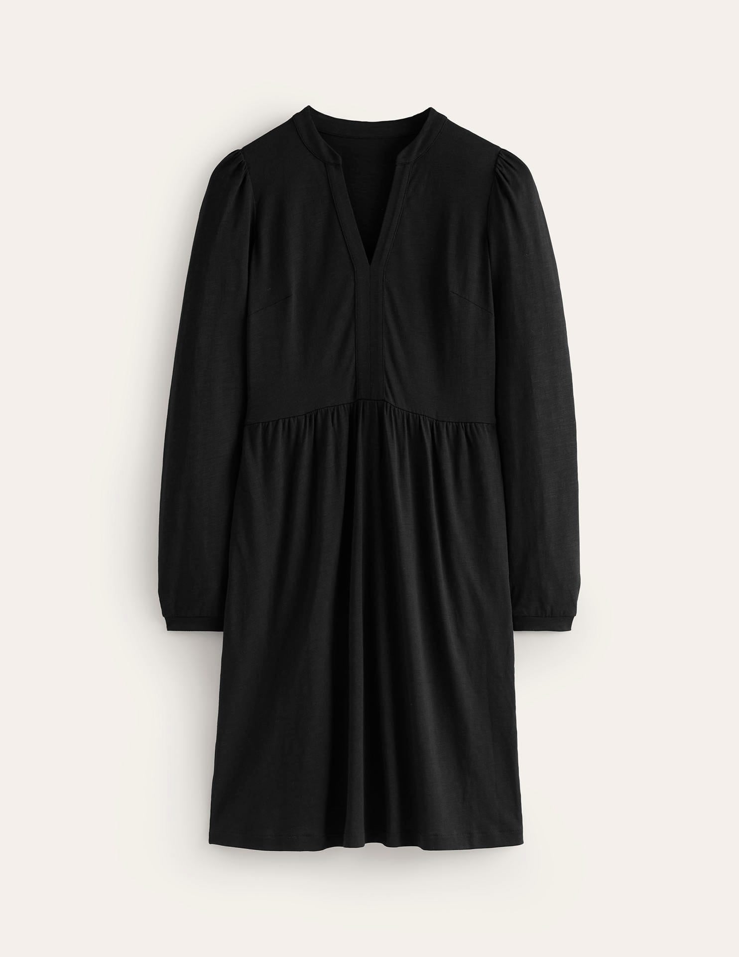 Naomi Lockeres Jerseykleid-Schwarz-5