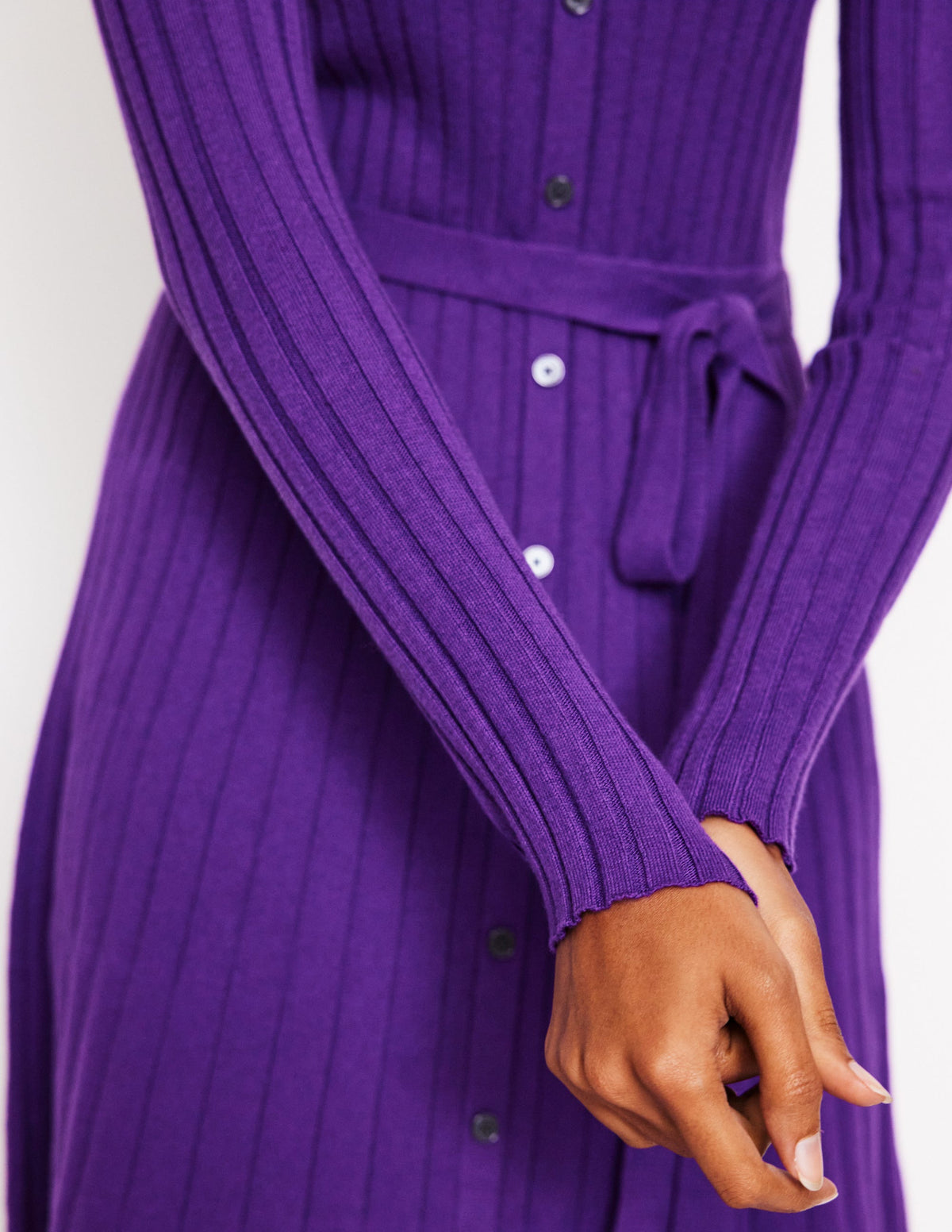 Rachel Gestrickes Hemdblusenkleid-Amethyst - Image 2
