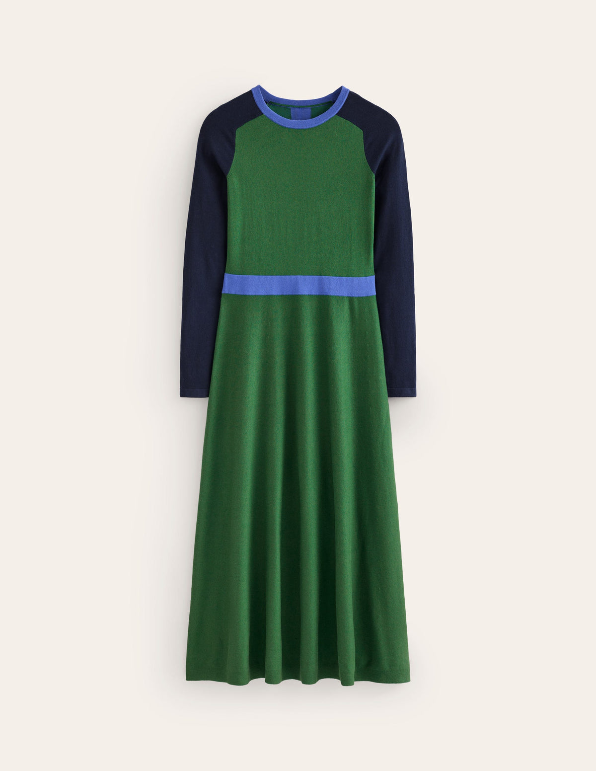 Robe midi Marta en maille-Colourblock pin, bleu marine-5