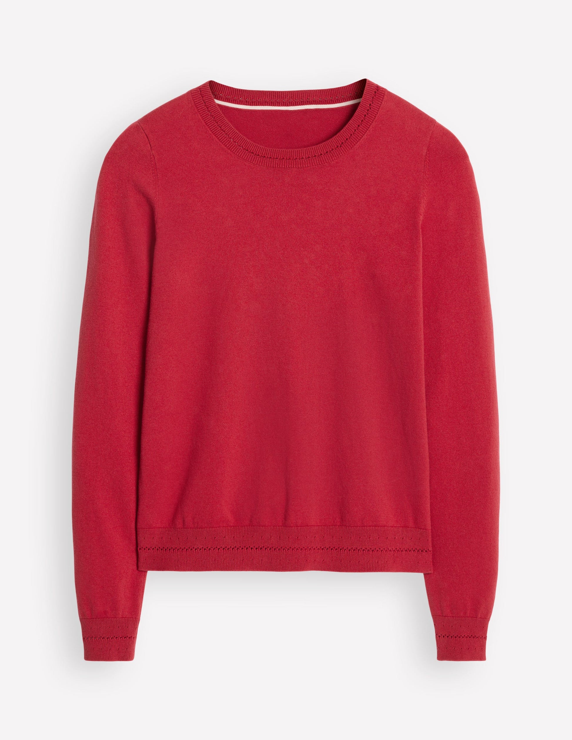 Catriona Pullover aus Baumwolle mit Rundhalsausschnitt-Rot Lakritz-5