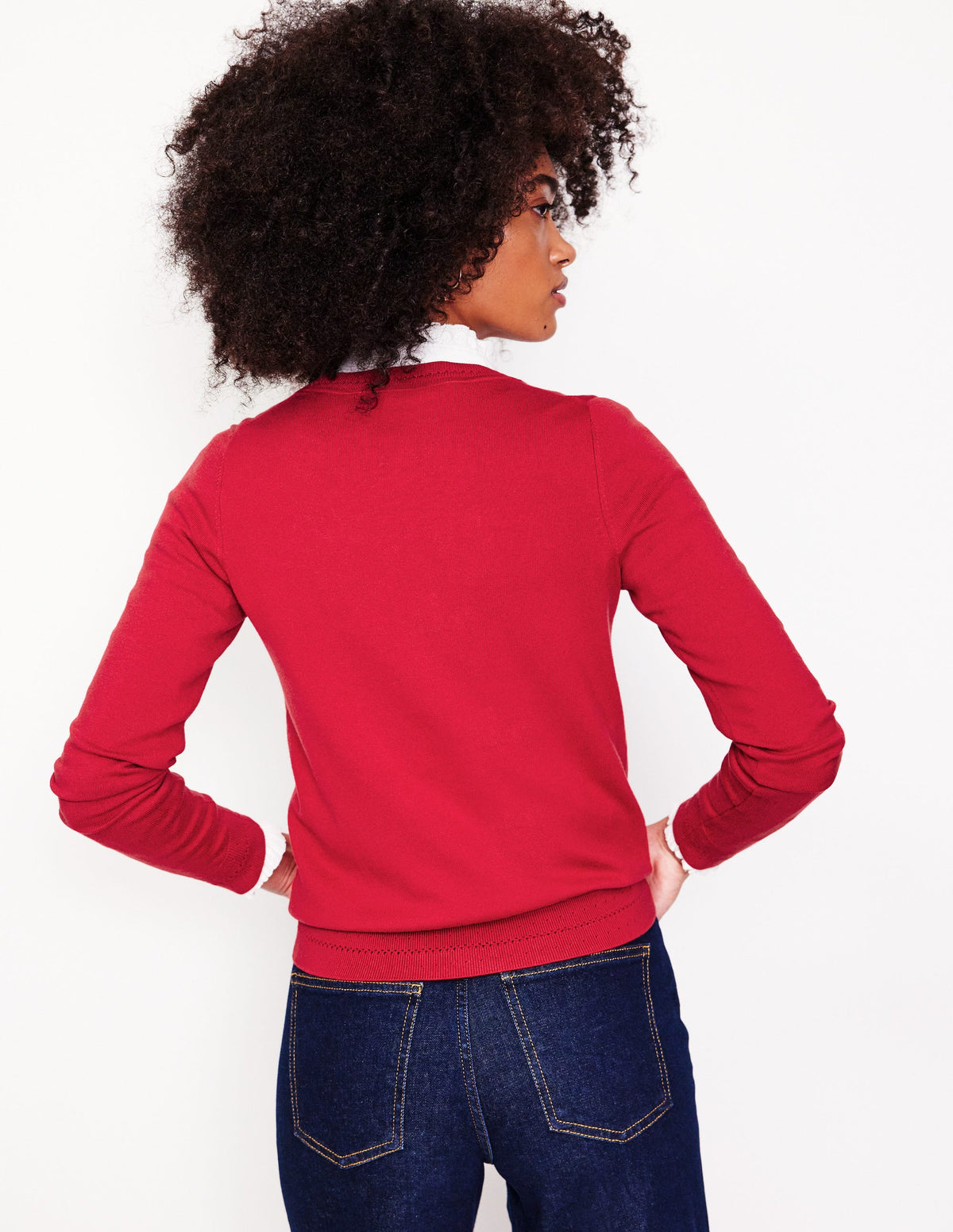 Catriona Pullover aus Baumwolle mit Rundhalsausschnitt-Rot Lakritz-3