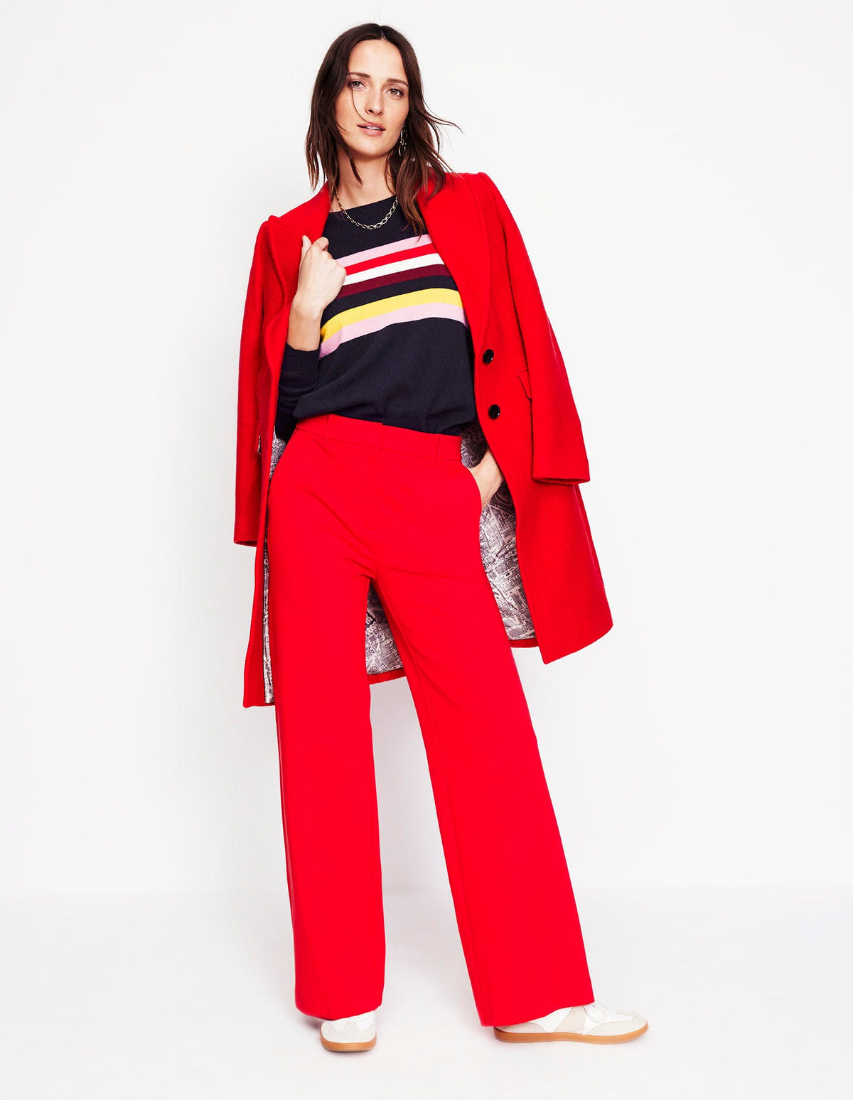 Eva Kaschmirpullover mit Rundhalsausschnitt-Marineblau, Regenbogen - Image 4