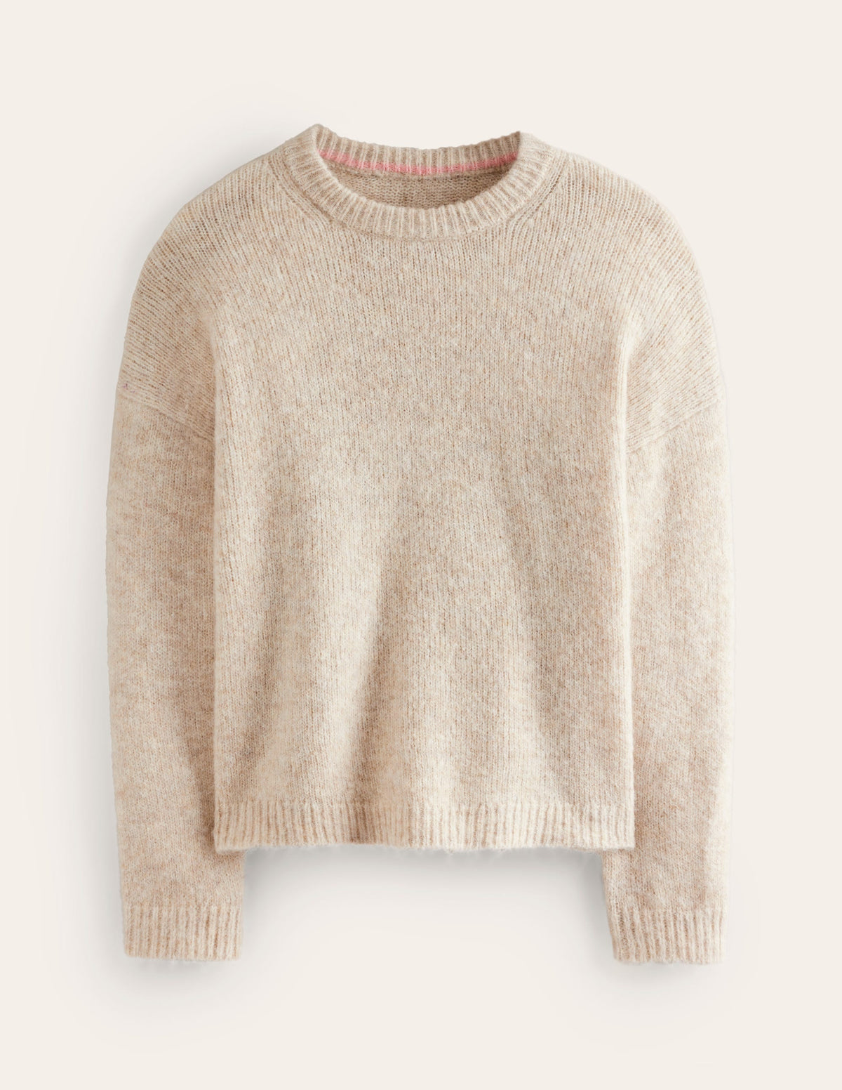 Rosemary Lockerer, flauschiger Pullover-Beige Meliert - Image 6