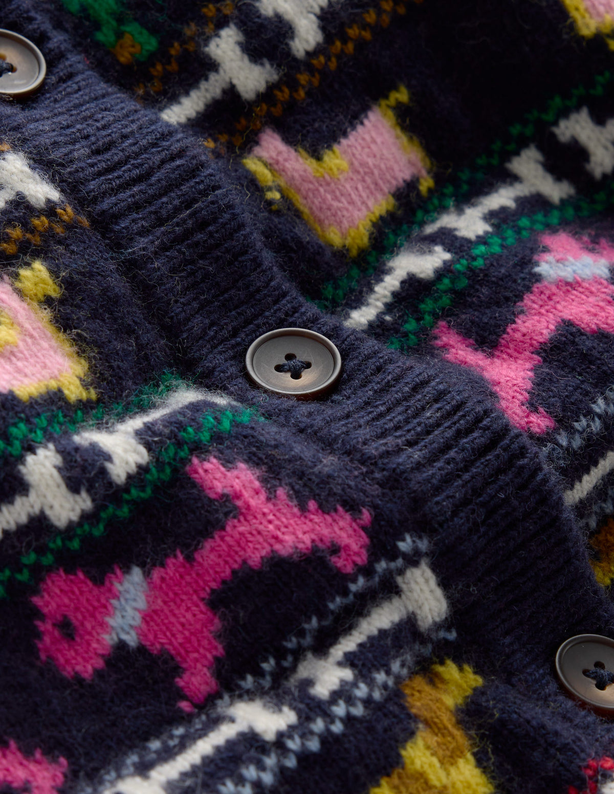 Edie Fair-Isle-Strickjacke-Marineblau, Hunde-11