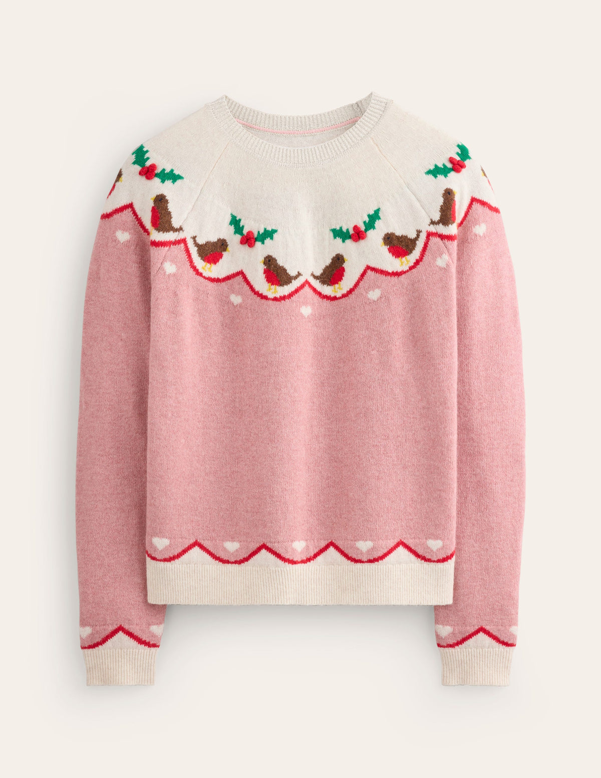 Edie Fair-Isle-Pullover-Quarzrosa, Rotkehlchen-7
