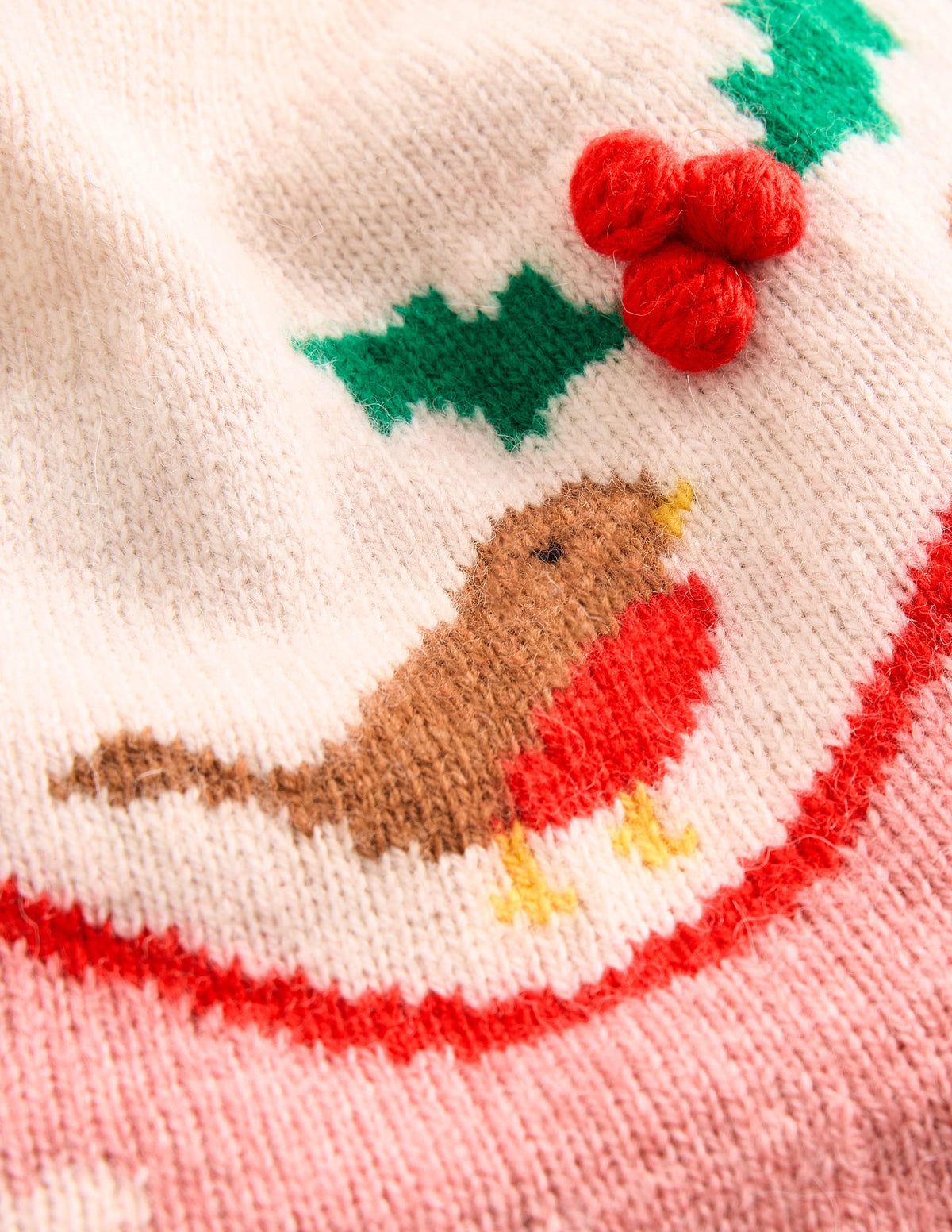 Edie Fair-Isle-Pullover-Quarzrosa, Rotkehlchen - Image 8