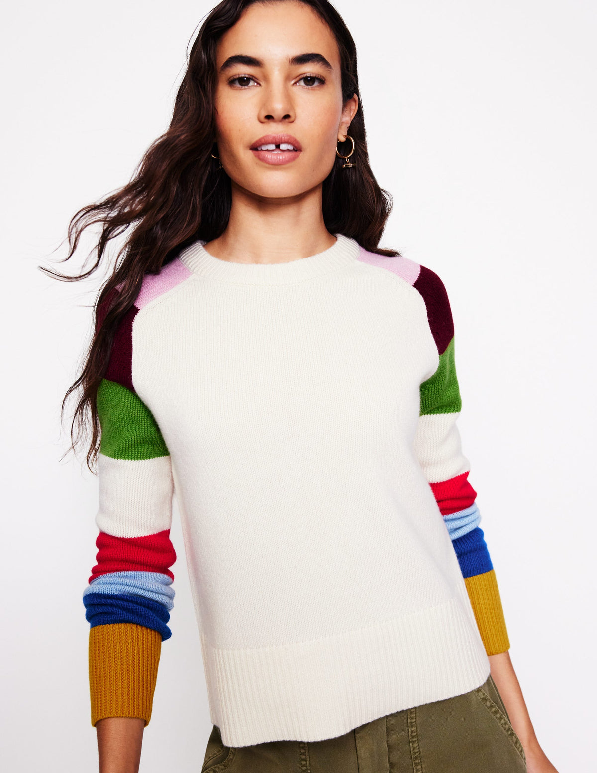 Olivia Merino Jumper-Multi, Rainbow-1
