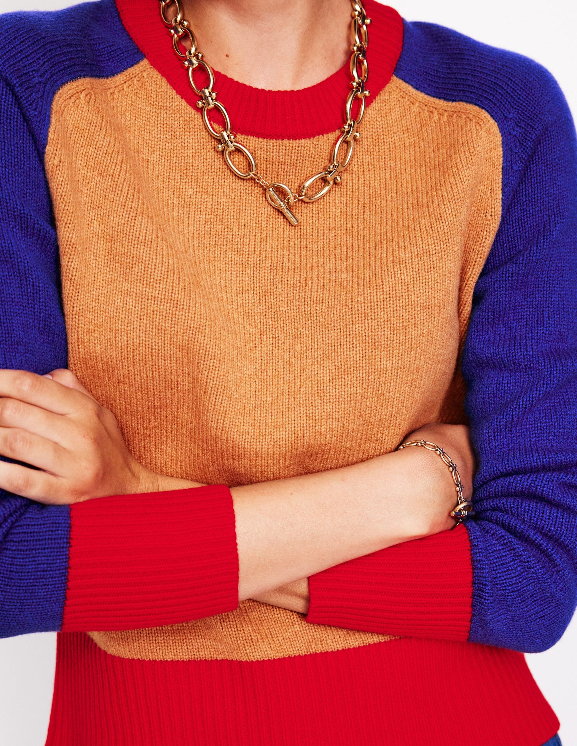 Olivia Merino-Pullover-Graubraun Meliert-2