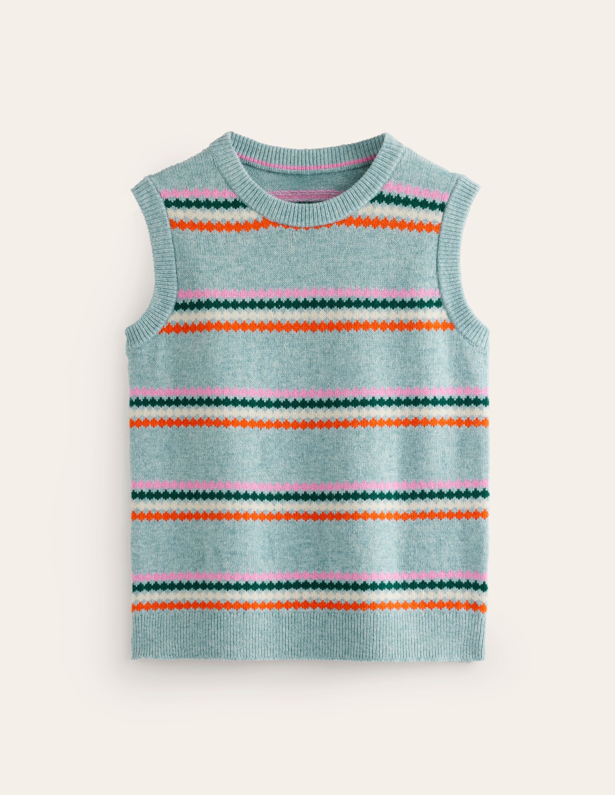 Edie Fair-Isle-Top-Blau Diamant - Image 8