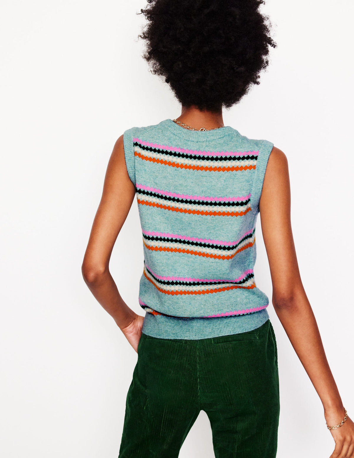 Edie Fair-Isle-Top-Blau Diamant-3