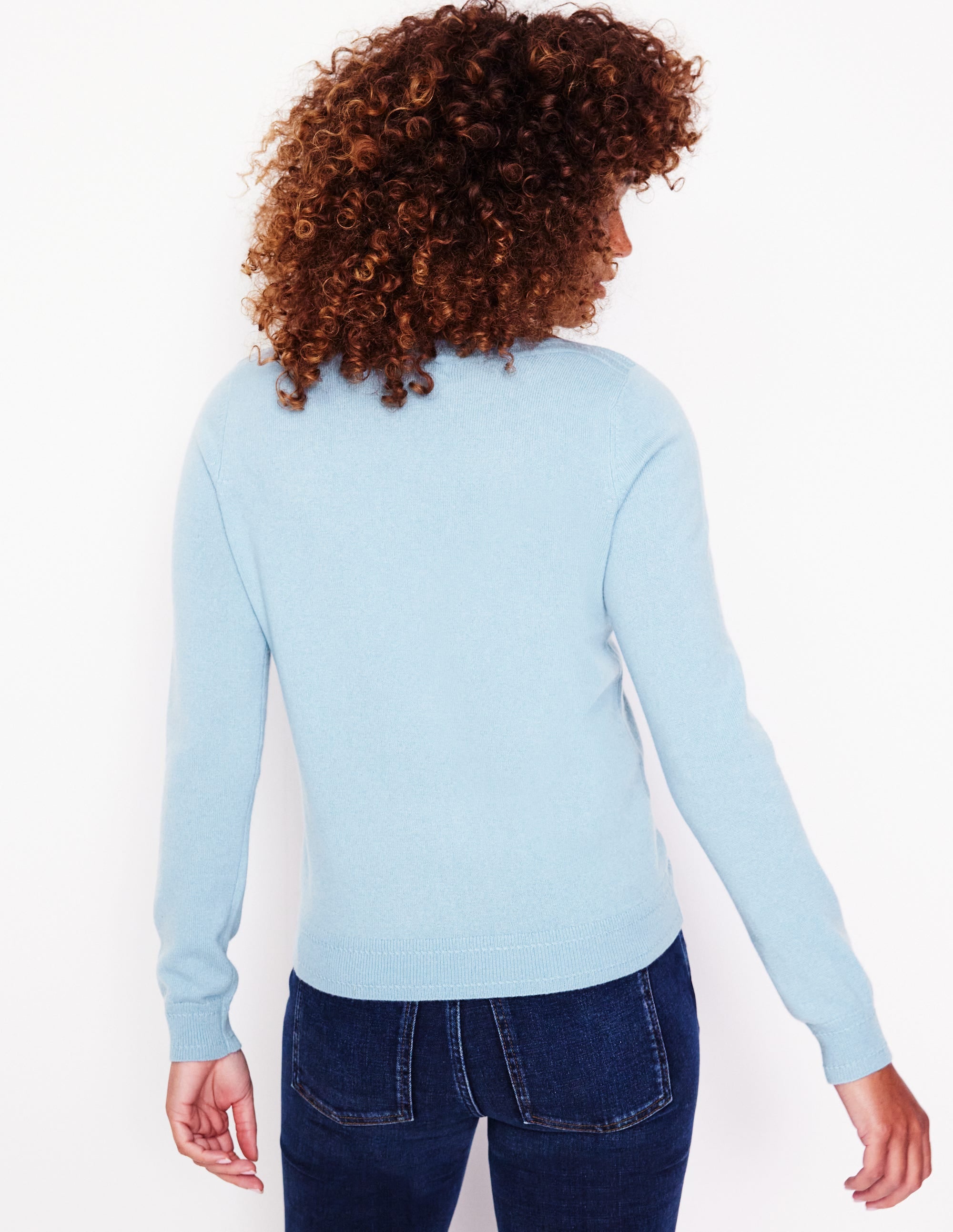 Eva Kaschmirpullover mit U-Boot-Ausschnitt-Turmalinblau - Image 4
