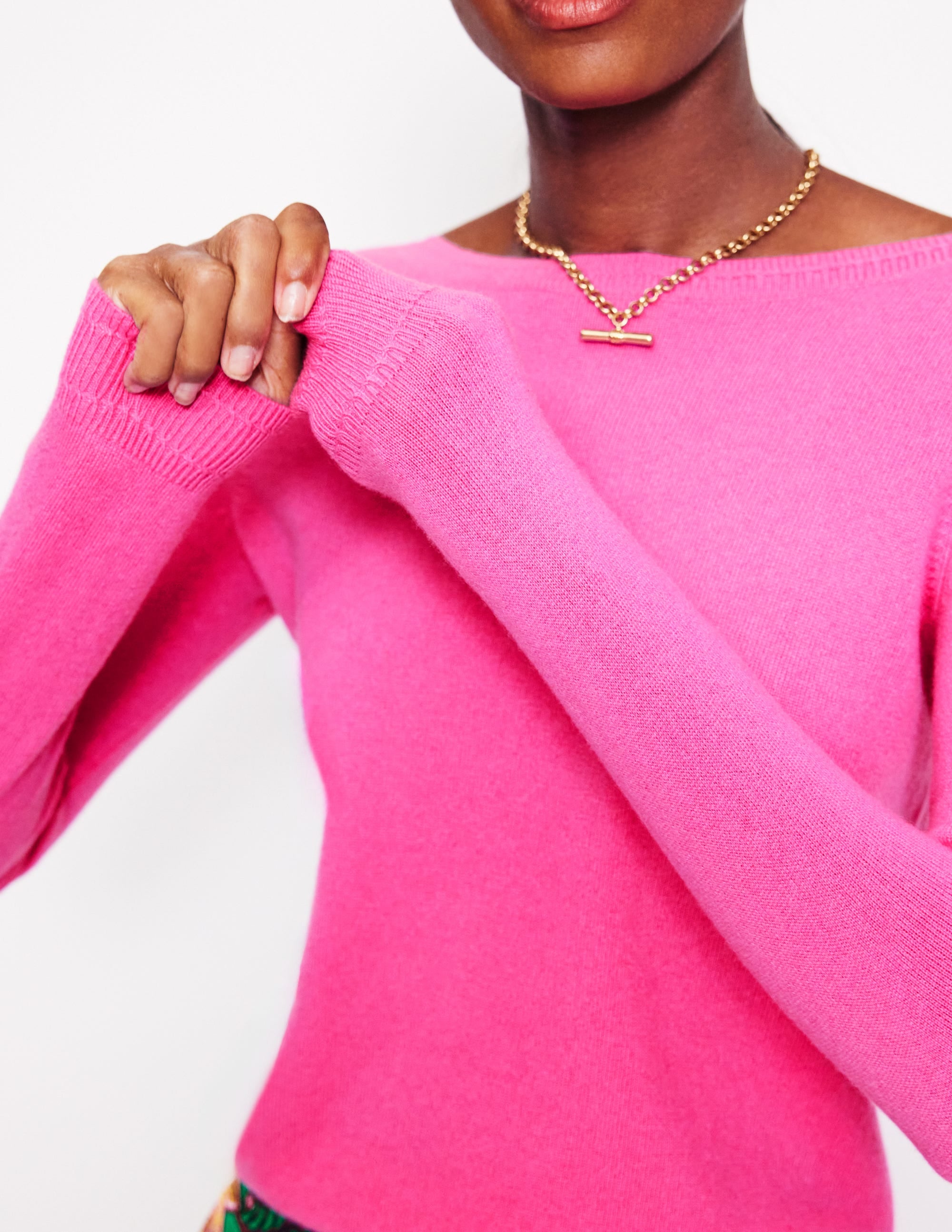 Eva Kaschmirpullover mit U-Boot-Ausschnitt-Rosa Turmalin - Image 2