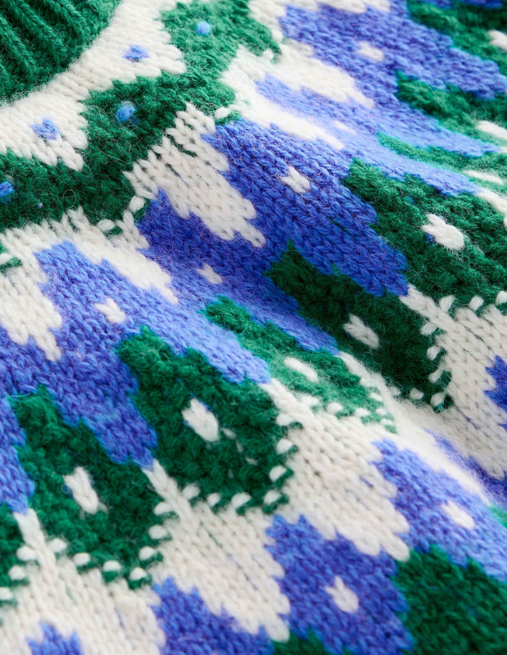 Pull Eleanor à motif jacquard-Vert Pin-8