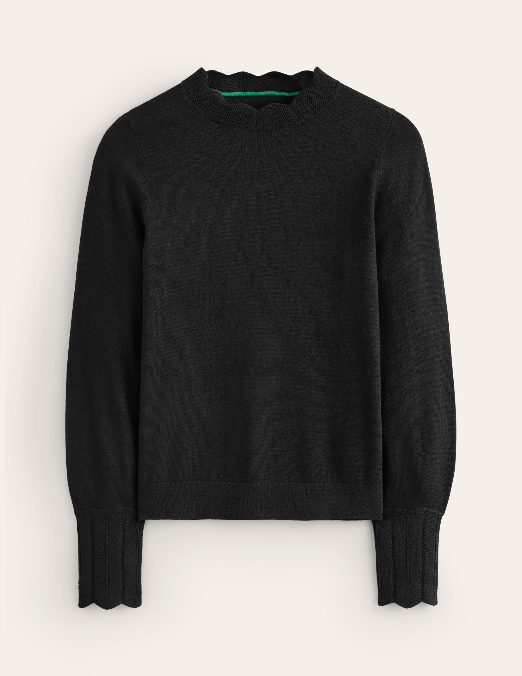 Imi Pullover mit Muschelsaum-Schwarz - Image 5