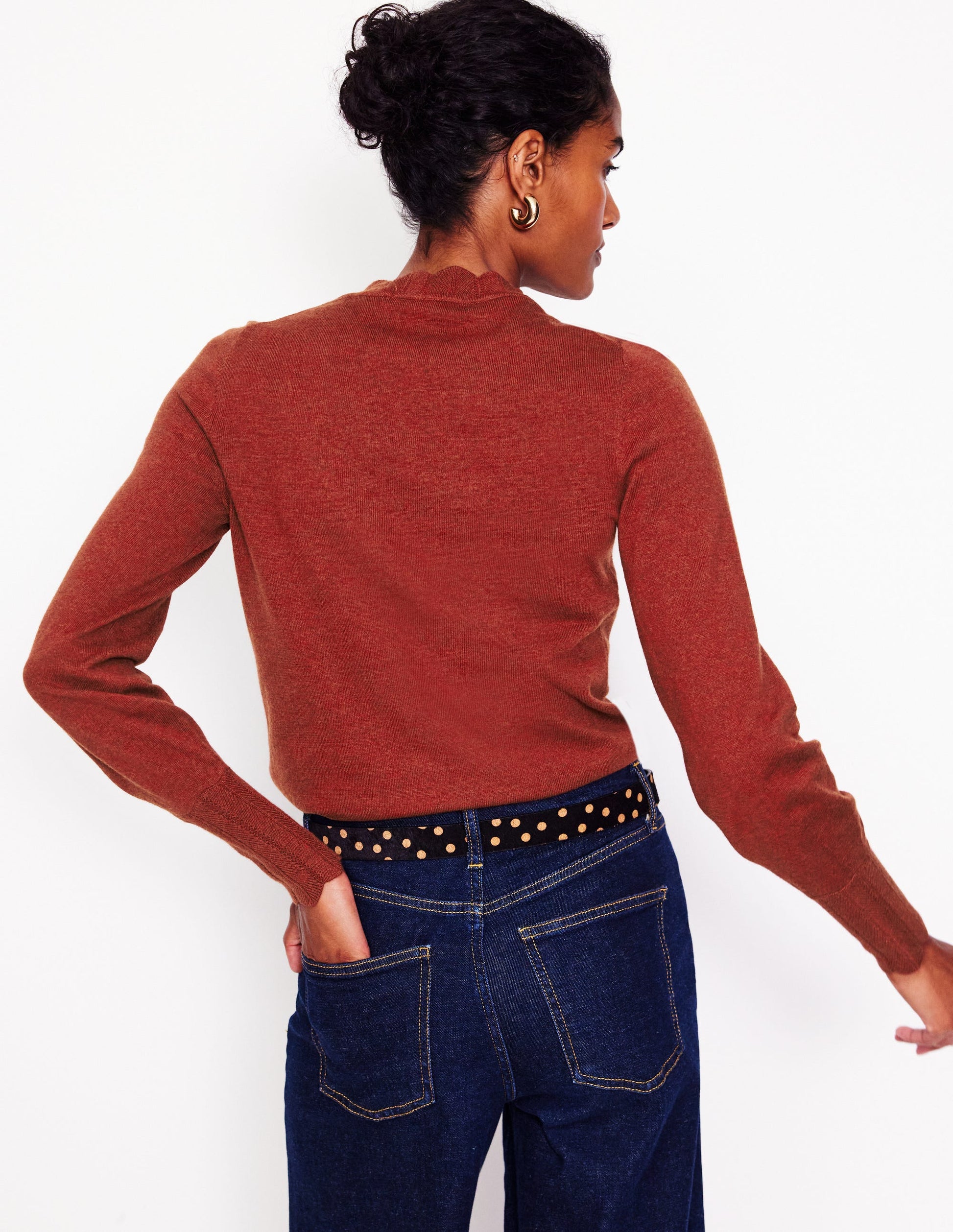 Imi Pullover mit Muschelsaum-Orange-3