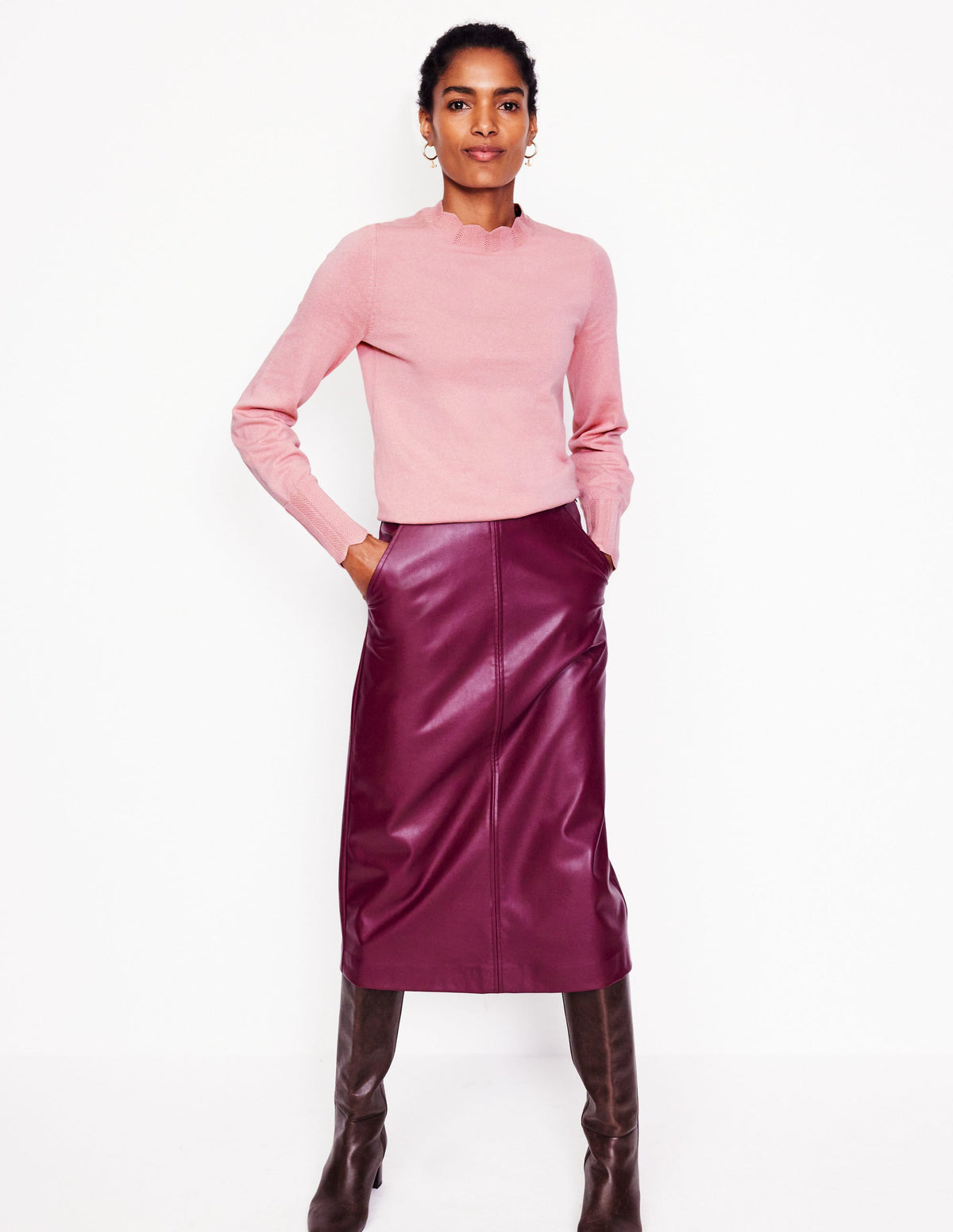 Imi Pullover mit Muschelsaum-Quarzrosa-4