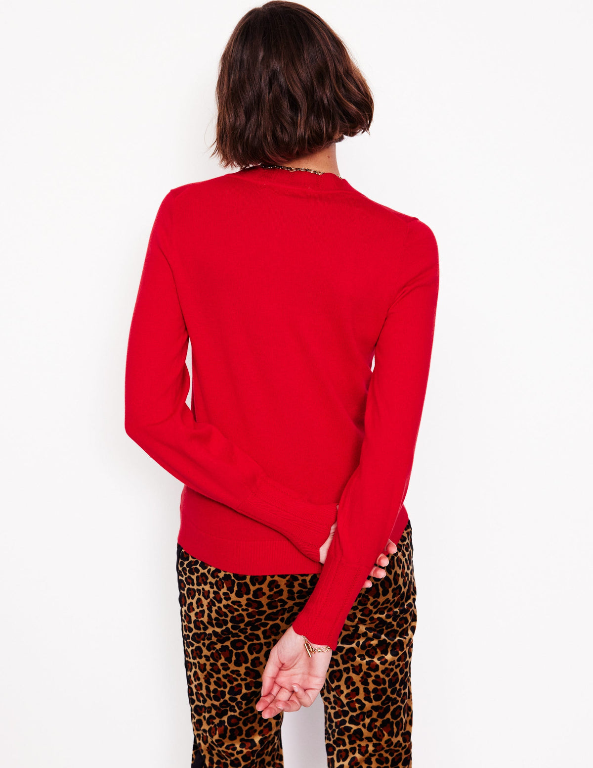 Imi Strickjacke mit Muschelsaum-Rouge - Image 3