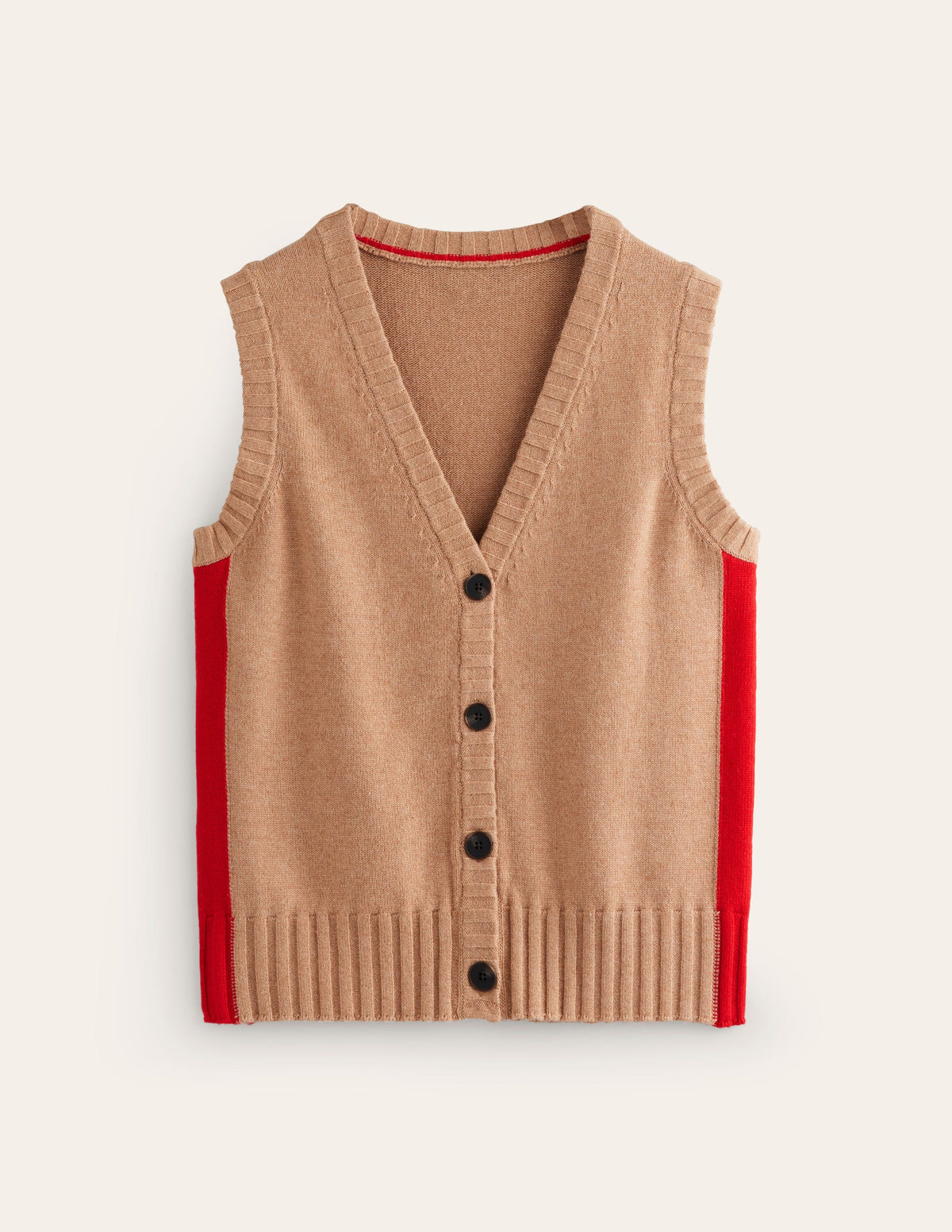 Zia Strickweste-Camel Meliert - Image 6