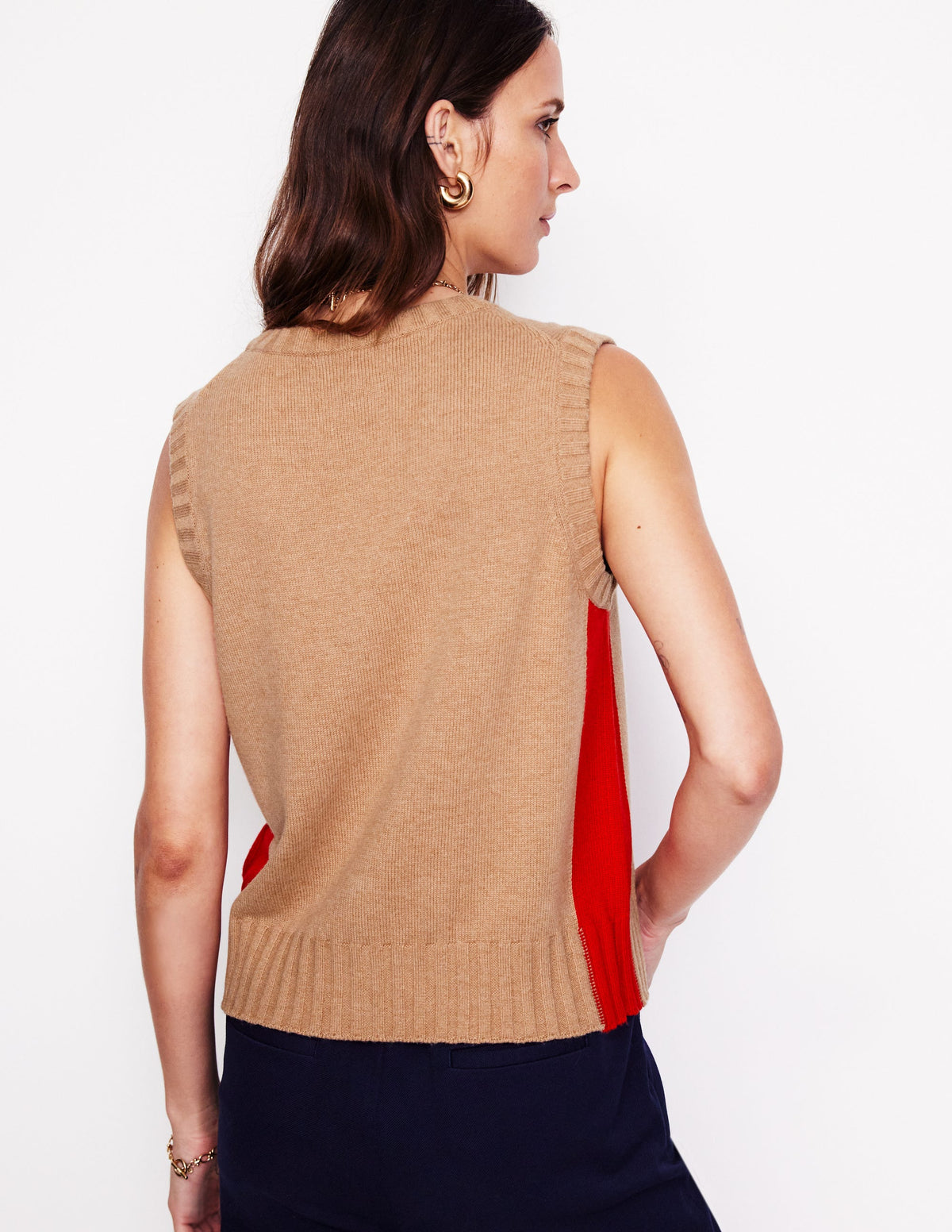 Zia Strickweste-Camel Meliert - Image 3