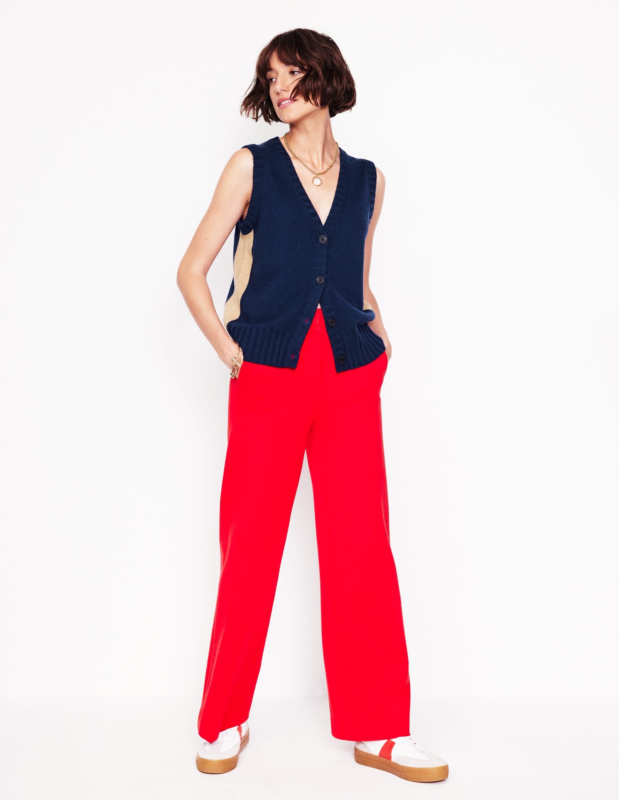 Zia Strickweste-Aqua Marine Marl - Image 4