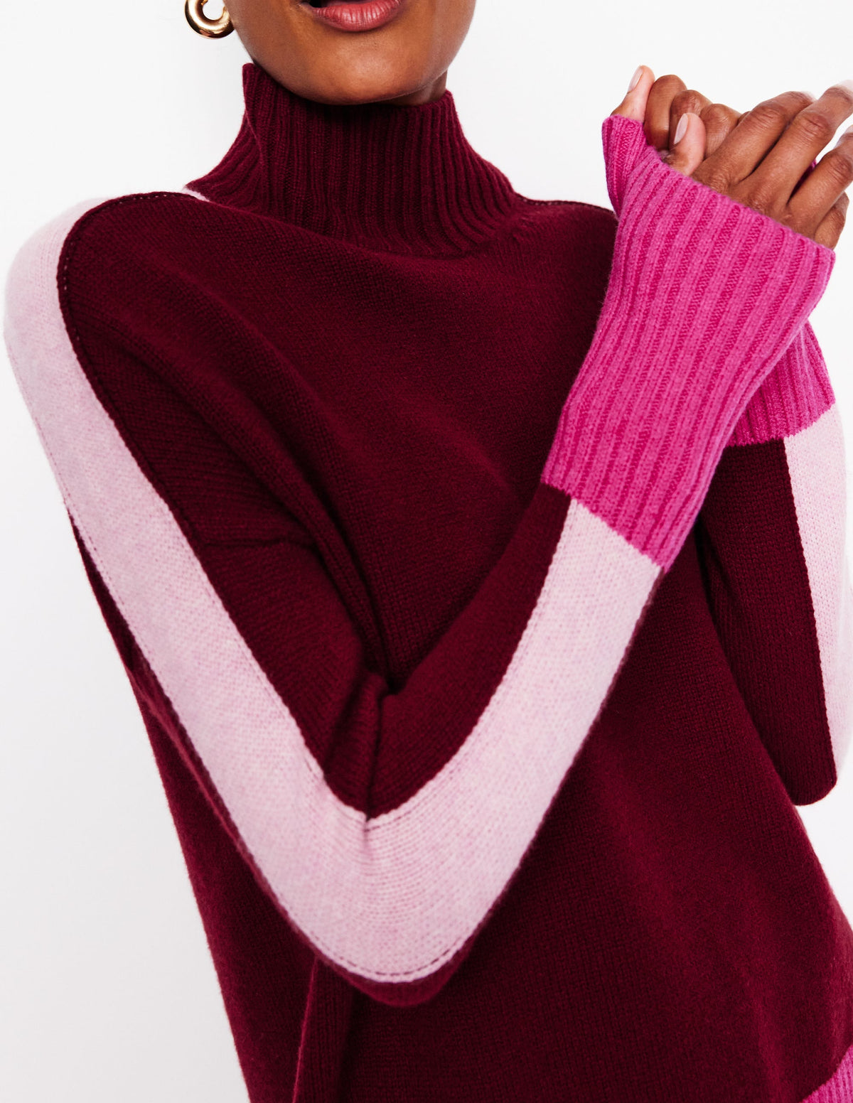 Pull Jessica oversize-Wistéria Foncé, Bloc de Couleur - Image 2