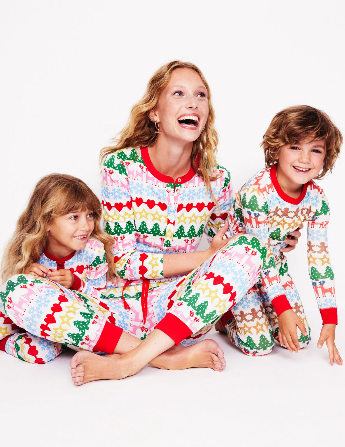 Bas de pyjama en jersey-Multi, motif jacquard pain d'épices - Image 5