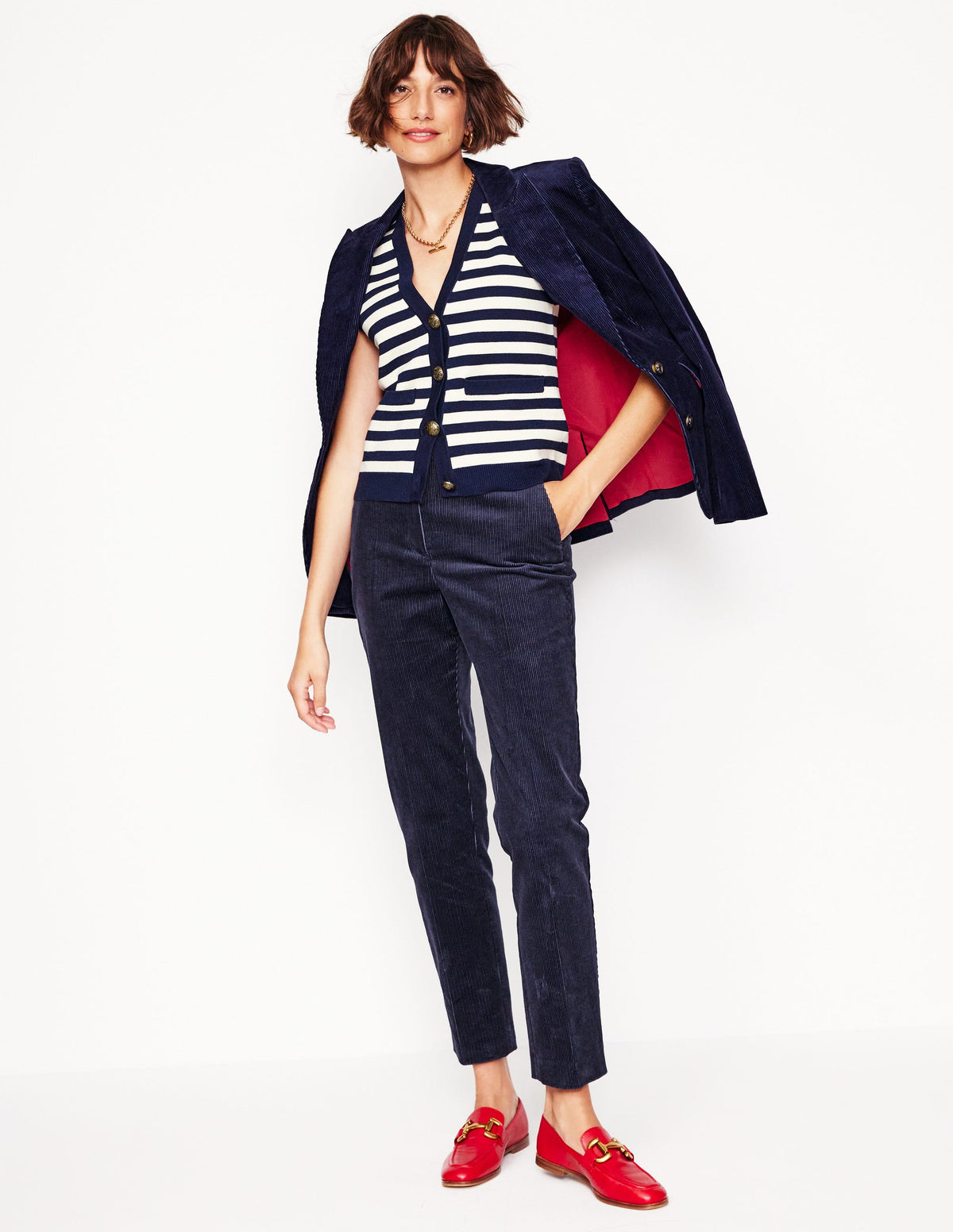 Kew Cordhose-Aqua Marine Marl - Image 1