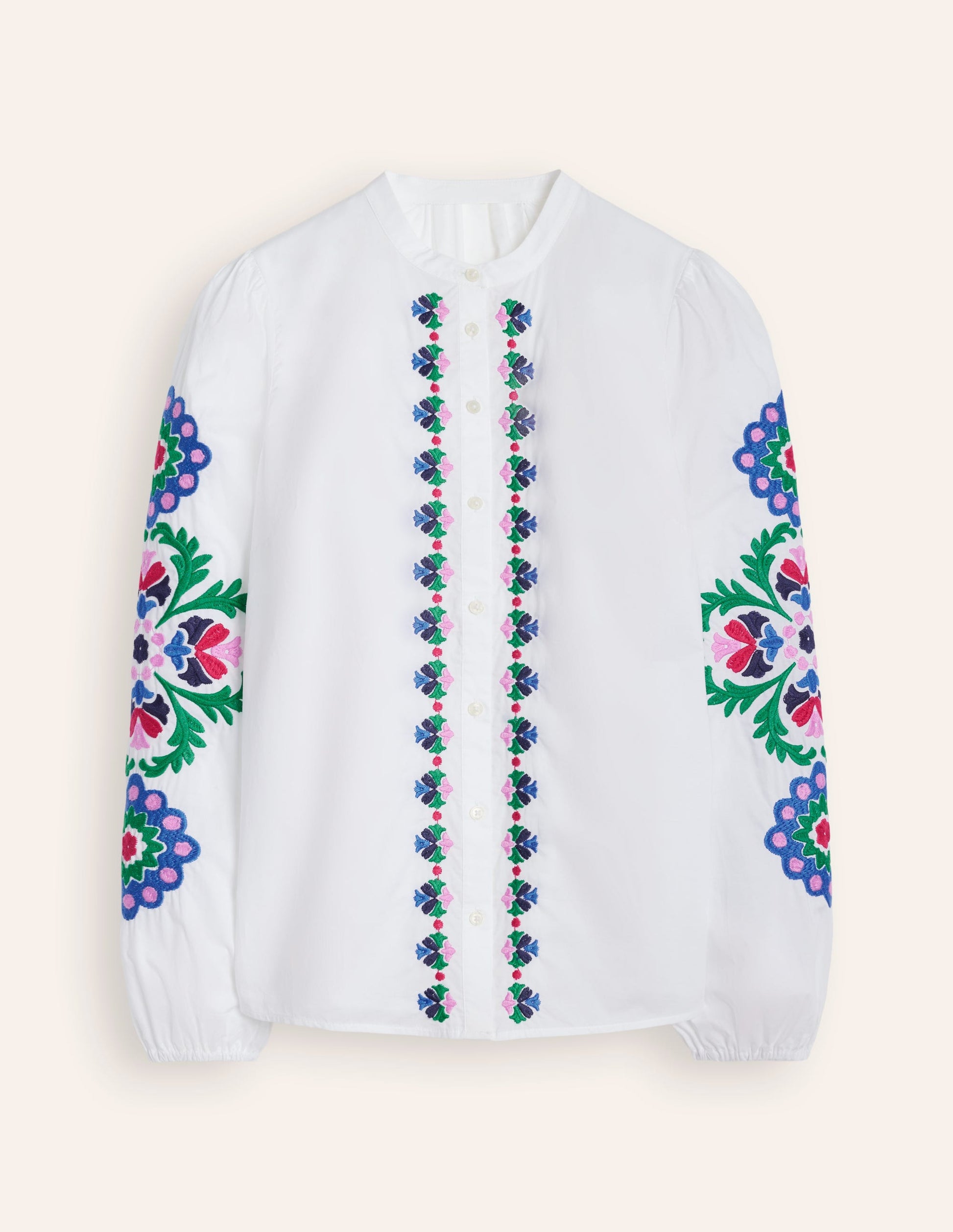 Embroidery Interest Top-White Multi Embroidery-5
